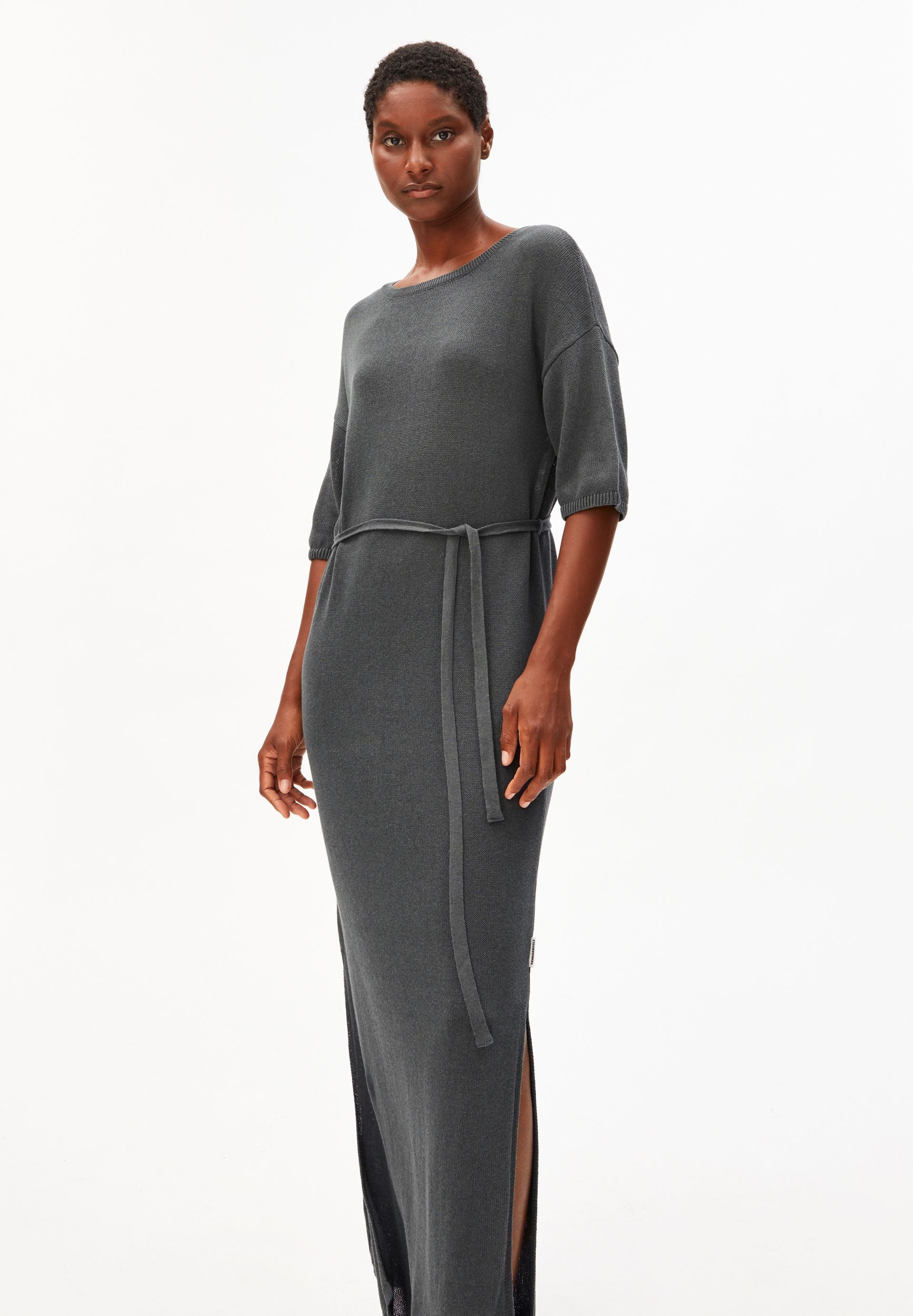 Armedangels Strickkleid LINO BLEND Leinen-Mix Rundhalsausschnitt günstig online kaufen