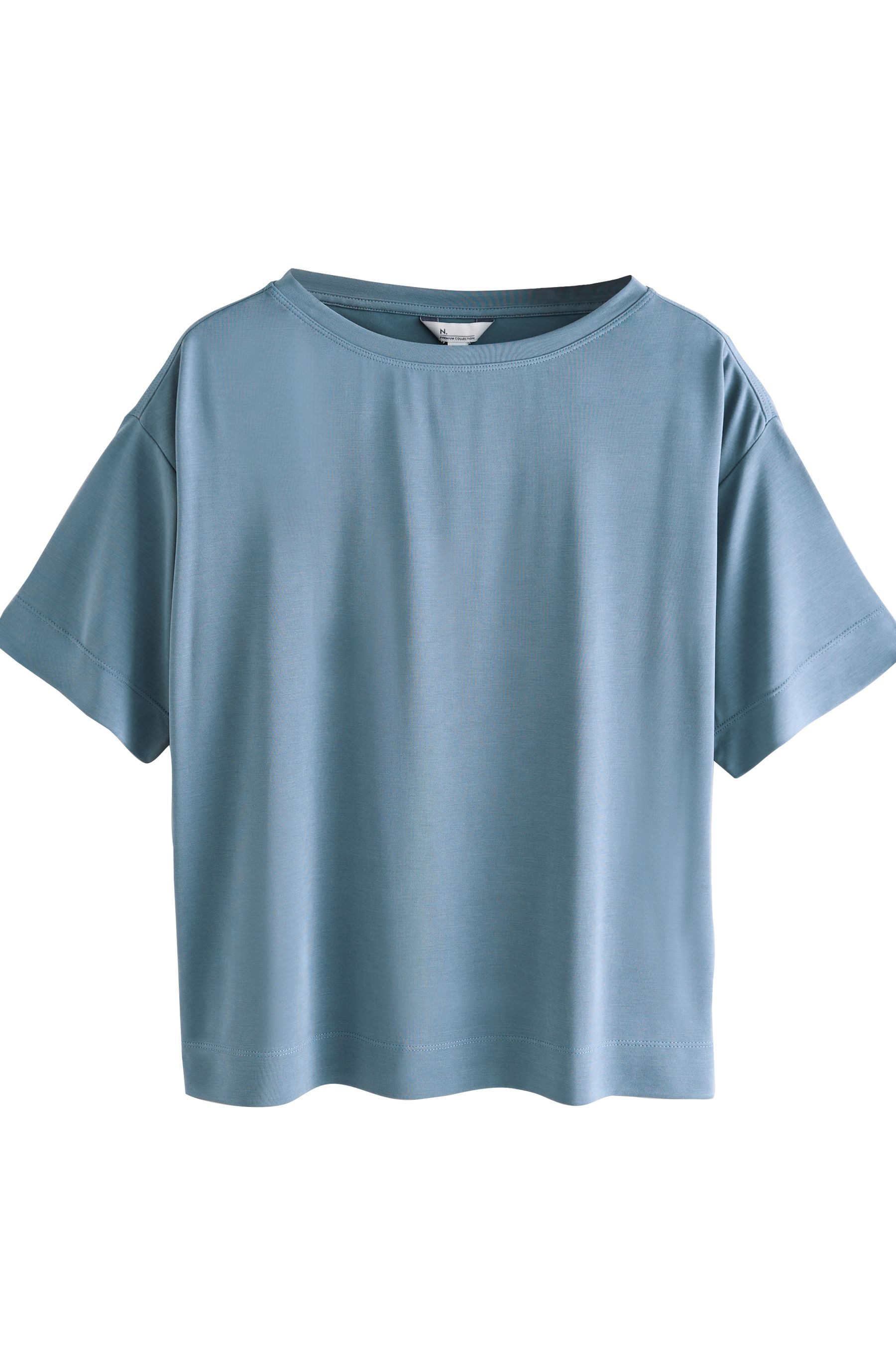 Next T-Shirt Kastiges T-Shirt im Relaxed-Fit günstig online kaufen