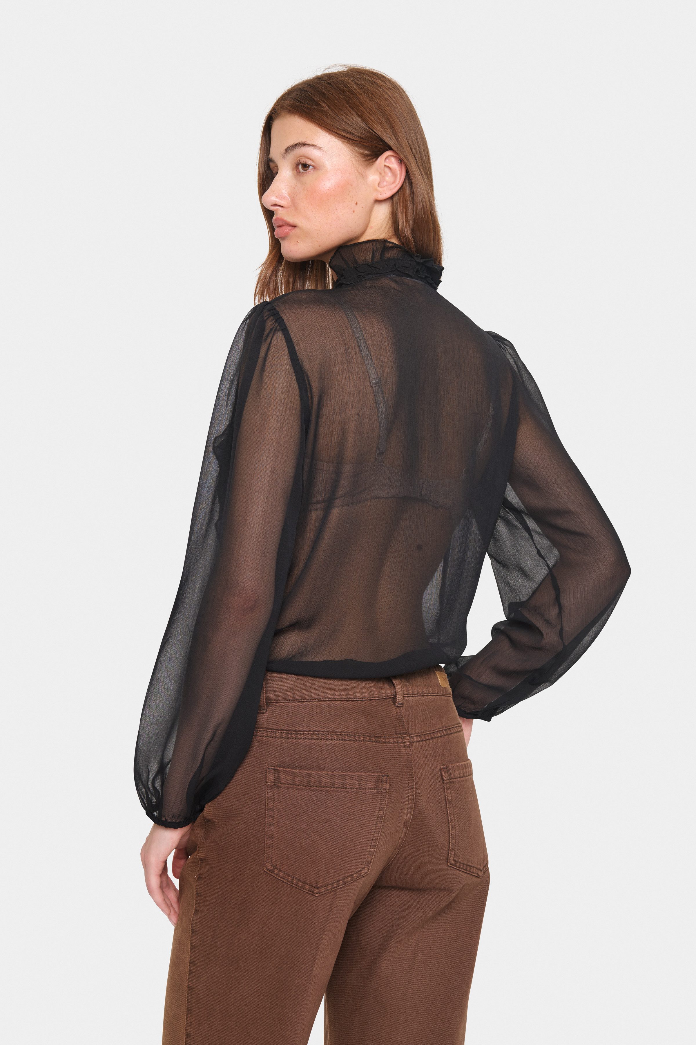 Saint Tropez Rüschenbluse LiljaSZ Crinkle LS Shirt Regular fit, Chiffon, Rü günstig online kaufen