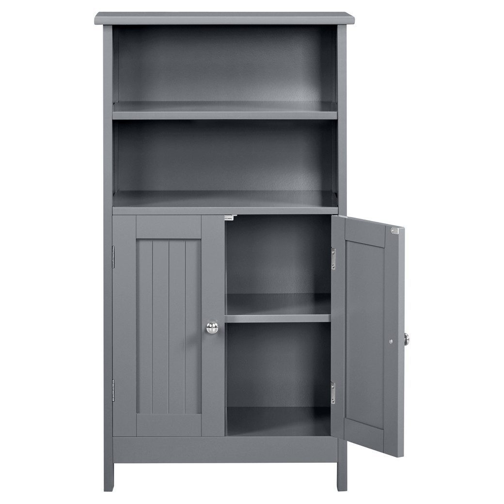 Yaheetech Badkommode Badschrank Küchenschrank, Badezimmerschrank Sideboard mit Doppeltür & Einstellbarem Regal