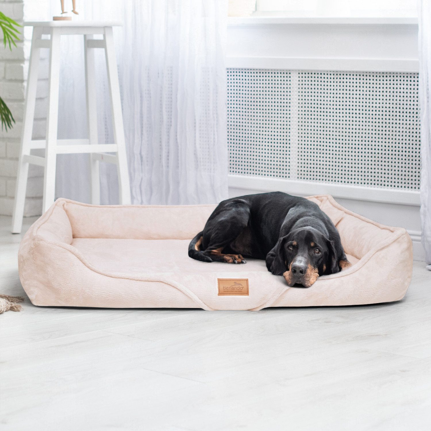 Thumbnail - tierlando® Tierbett Orthopädisches Hundebett TYSON, Kuschelig flauschiges XXL Hundesofa
