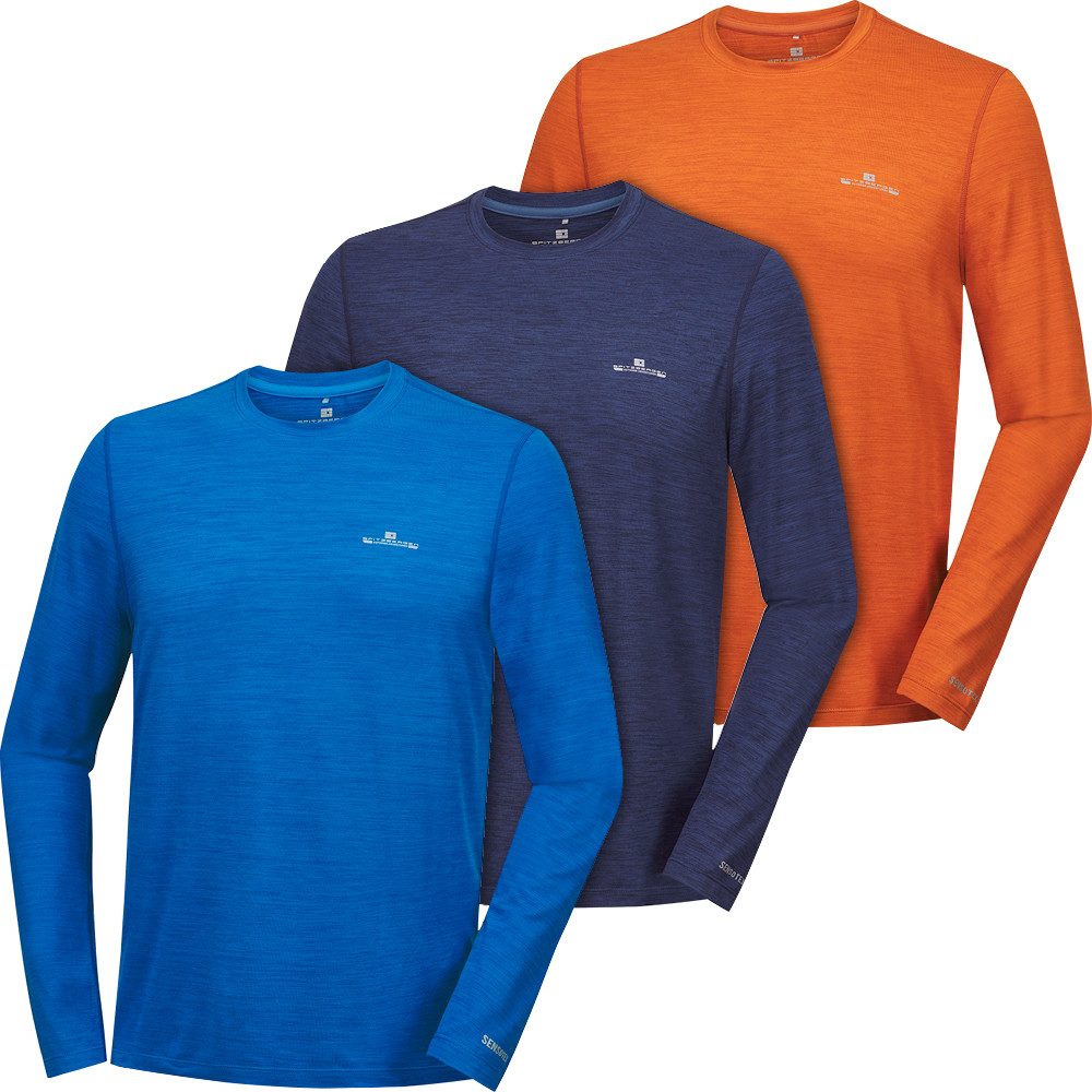 Spitzbergen Funktionsshirt (Set, 3er-Pack) mit reflektierenden Prints