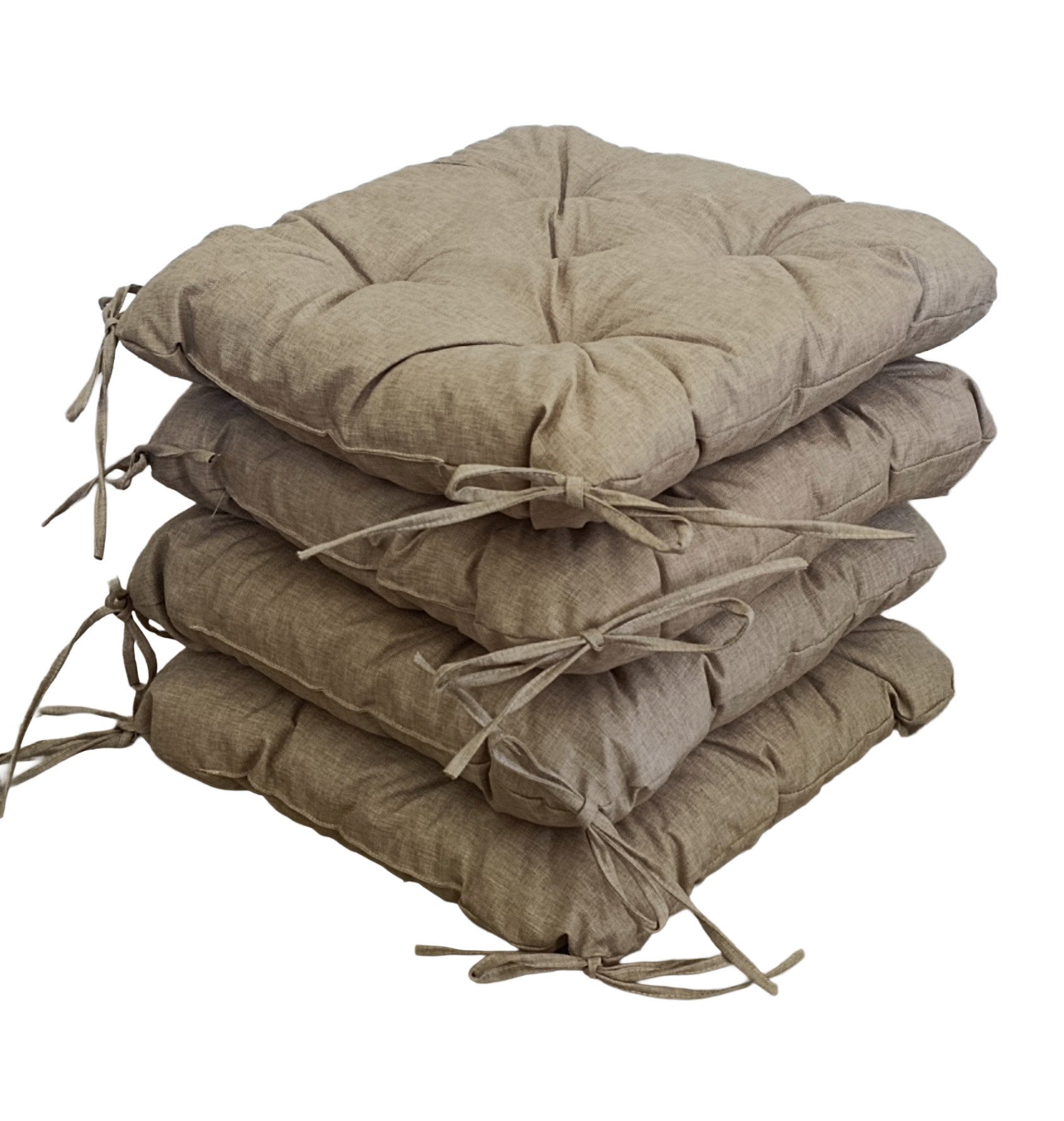 Rattani Sitzkissen 4 x Stuhlkissen Sitzkissen Klara 40 x 40 x 8 cm, 4 er Set Sitzkissen . Wasserabweisend !