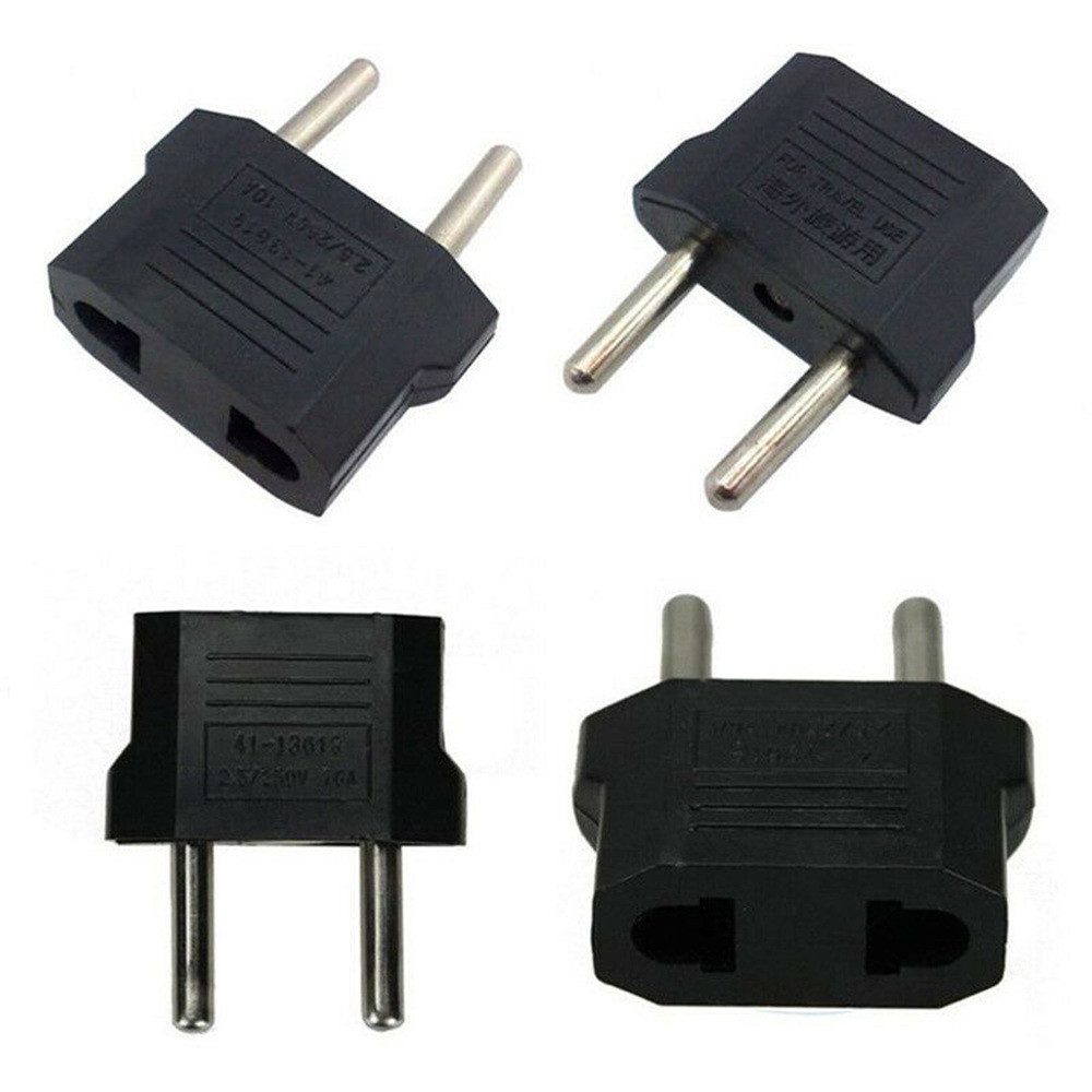 SpionProfi 2x USA Steckeradapter für China, AU, Japan auf EU/DE Euro-Stecker Elektro-Adapter, 2er Reiseadapter, US zu EU Adapter, Stecker USA Deutschland