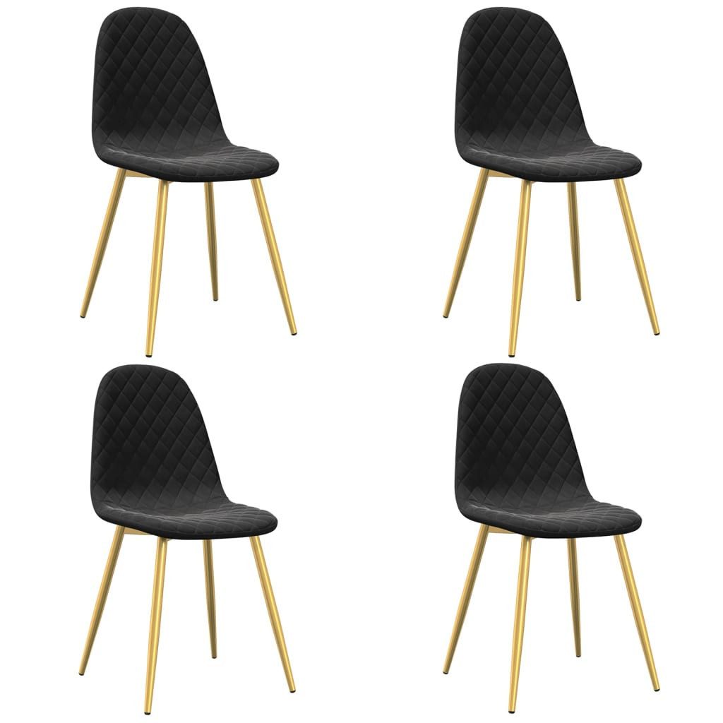 vidaXL Esszimmerstuhl Esszimmerstühle 4 Stk. Schwarz günstig online kaufen