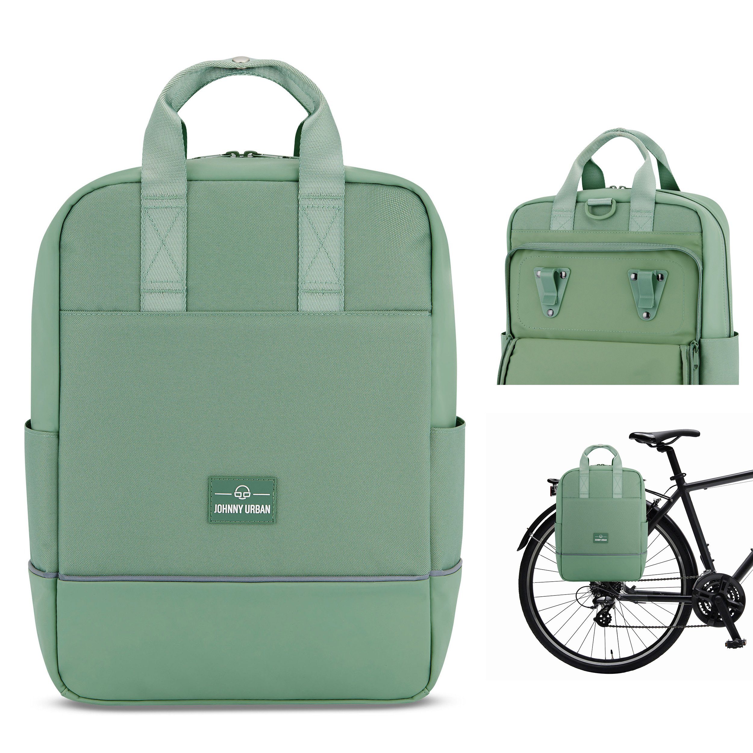 Johnny Urban Fahrradtasche JONA MEDIUM BIKE, 2in1 Rucksack und Fahrradtasche (3-tlg), Gepolstertes Laptopfach, Wasserabweisend