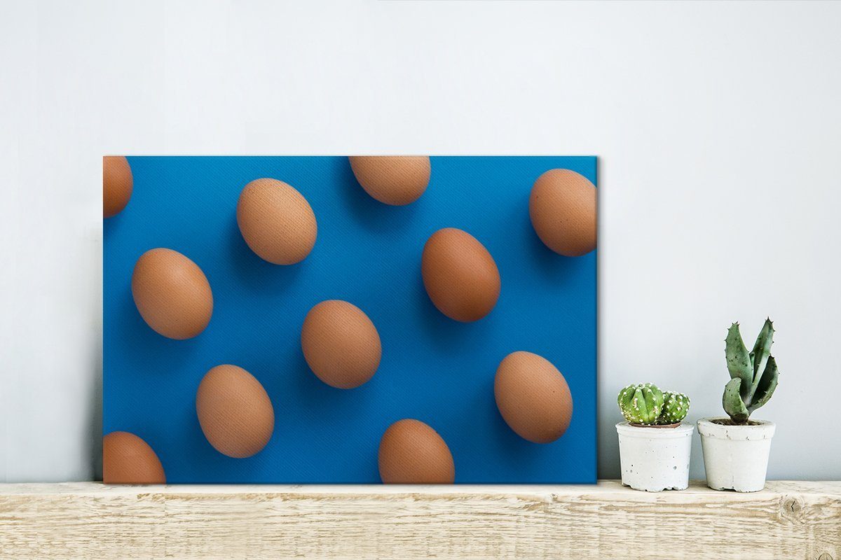 Wanddeko, Aufhängefertig, (1 OneMillionCanvasses® 30x20 St), cm Leinwandbilder, Eier, Leinwandbild Wandbild