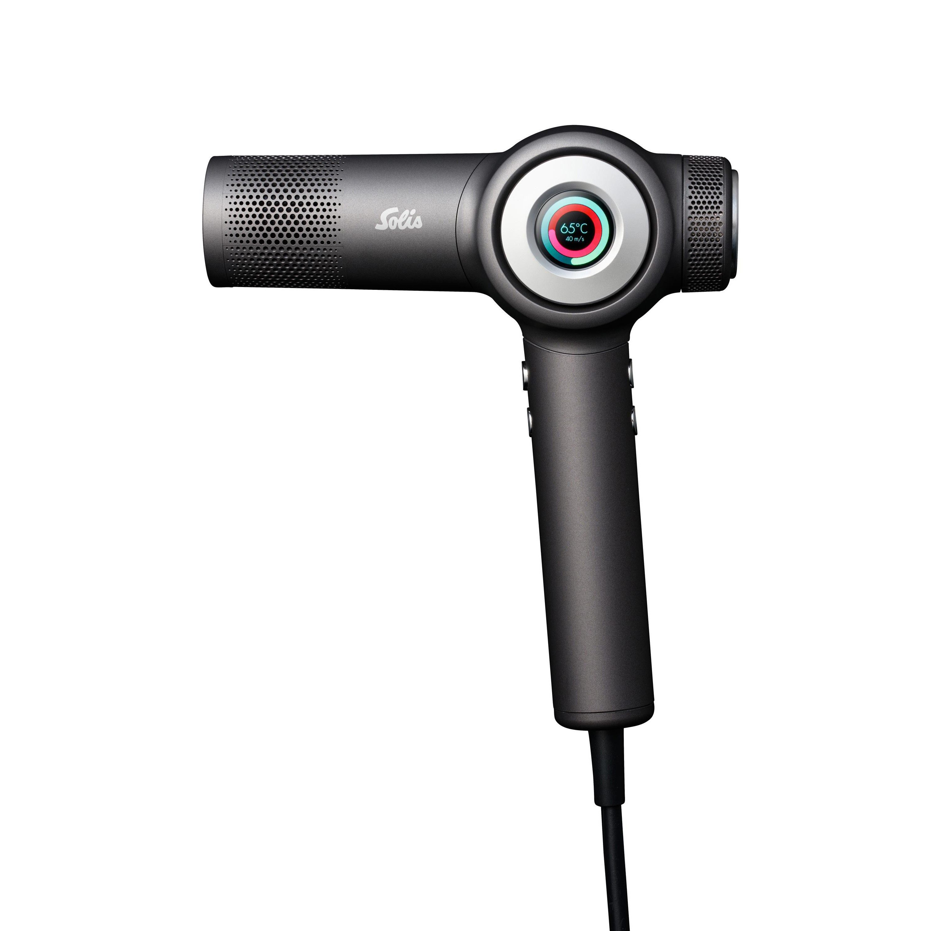 SOLIS OF SWITZERLAND Haartrockner Airvolution, Typ 3804, 1600 W, Kaltstufe, Ionen-Technologie, hohe Trockenleistung, 4 Programme