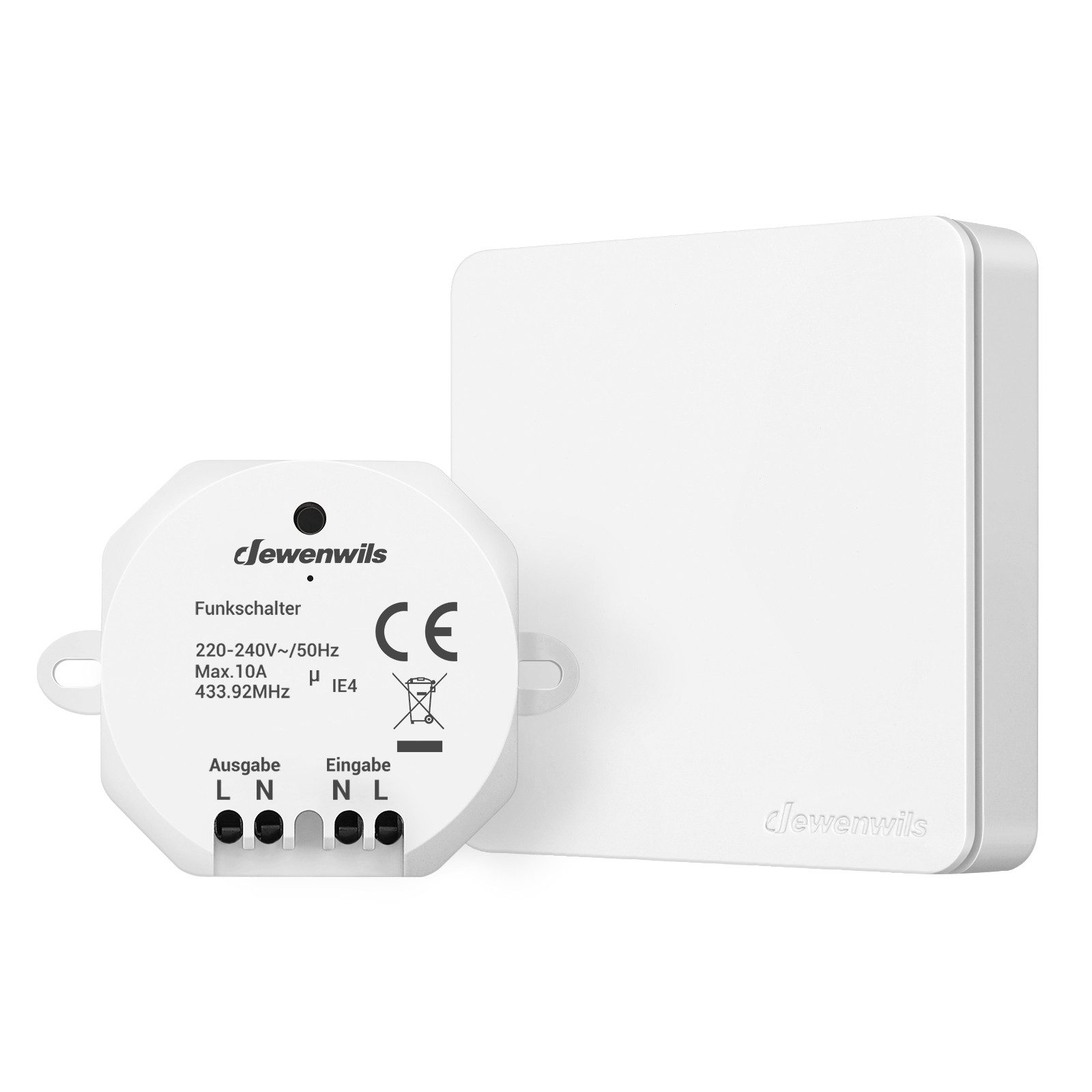 DEWENWILS Licht-Funksteuerung Funkschalter-Set, für Wohnzimmer, Schlafzimmer, Küche, Kinderzimmer, Innenraum, 1-tlg.