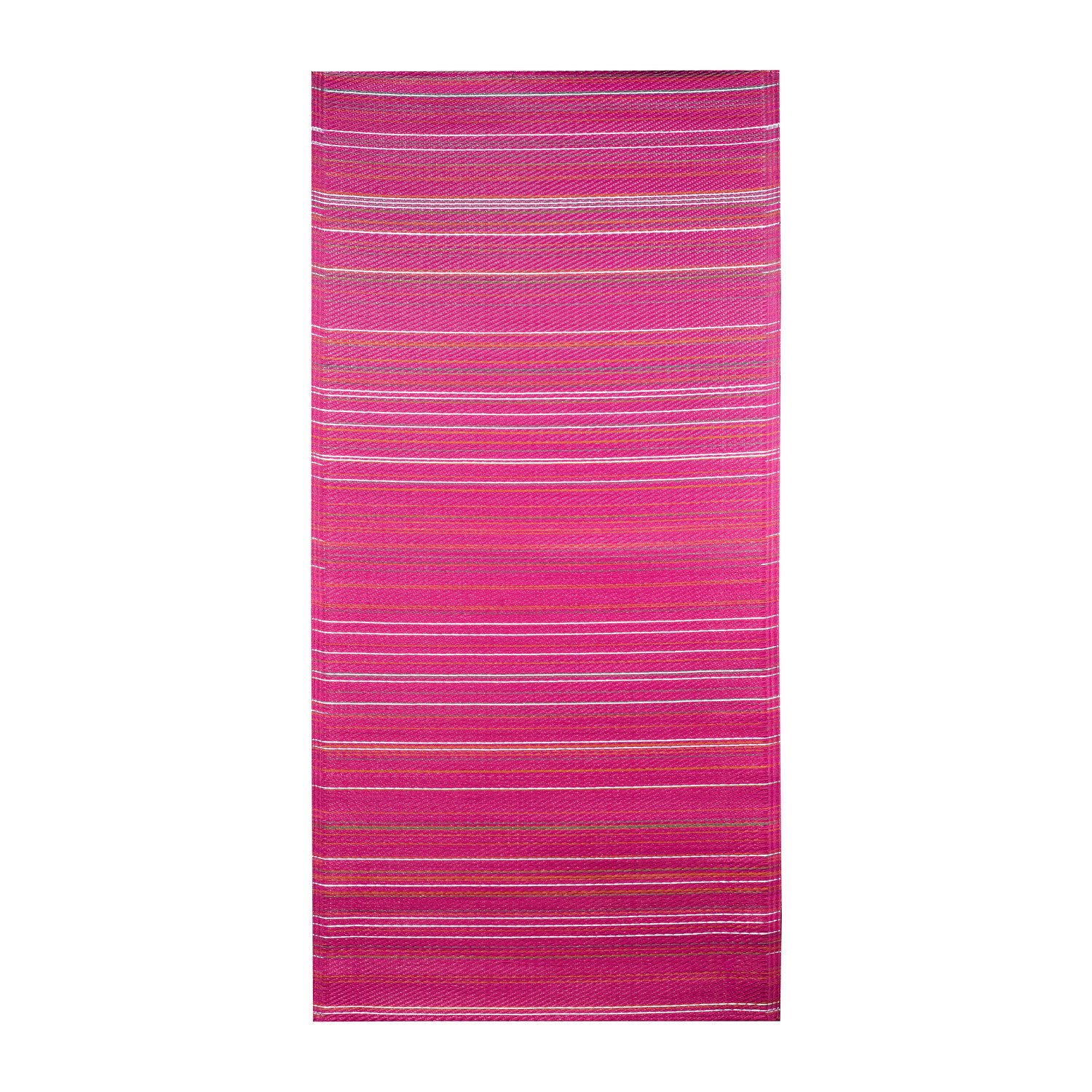 Marrakesch Orient & Mediterran Interior Outdoorteppich Outdoorteppich Jakinta aus recyceltem Polypropylen, Pink 90 x 180 cm, Höhe: 10 mm