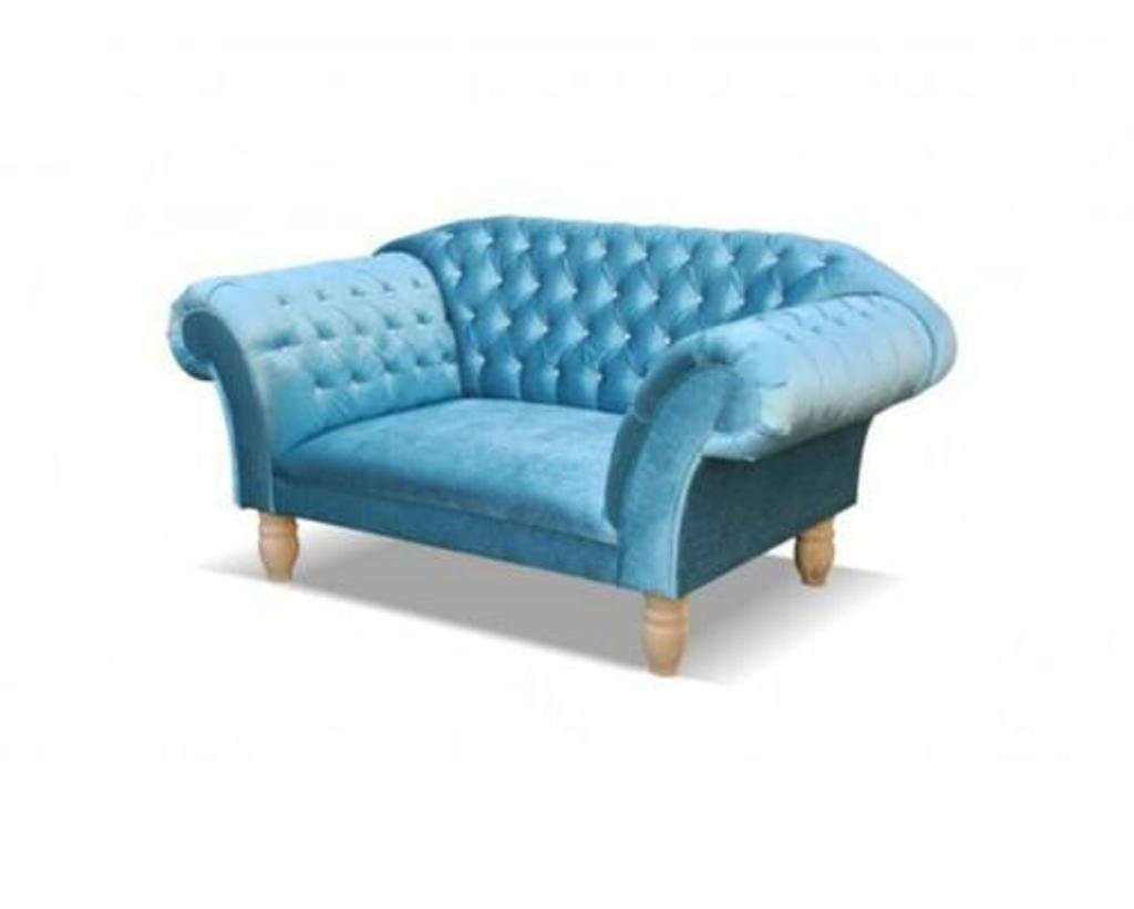 JVmoebel Sofa Blaues Chesterfield Sofa Couch Polster Klassische Designer Sofa, Made in Europe