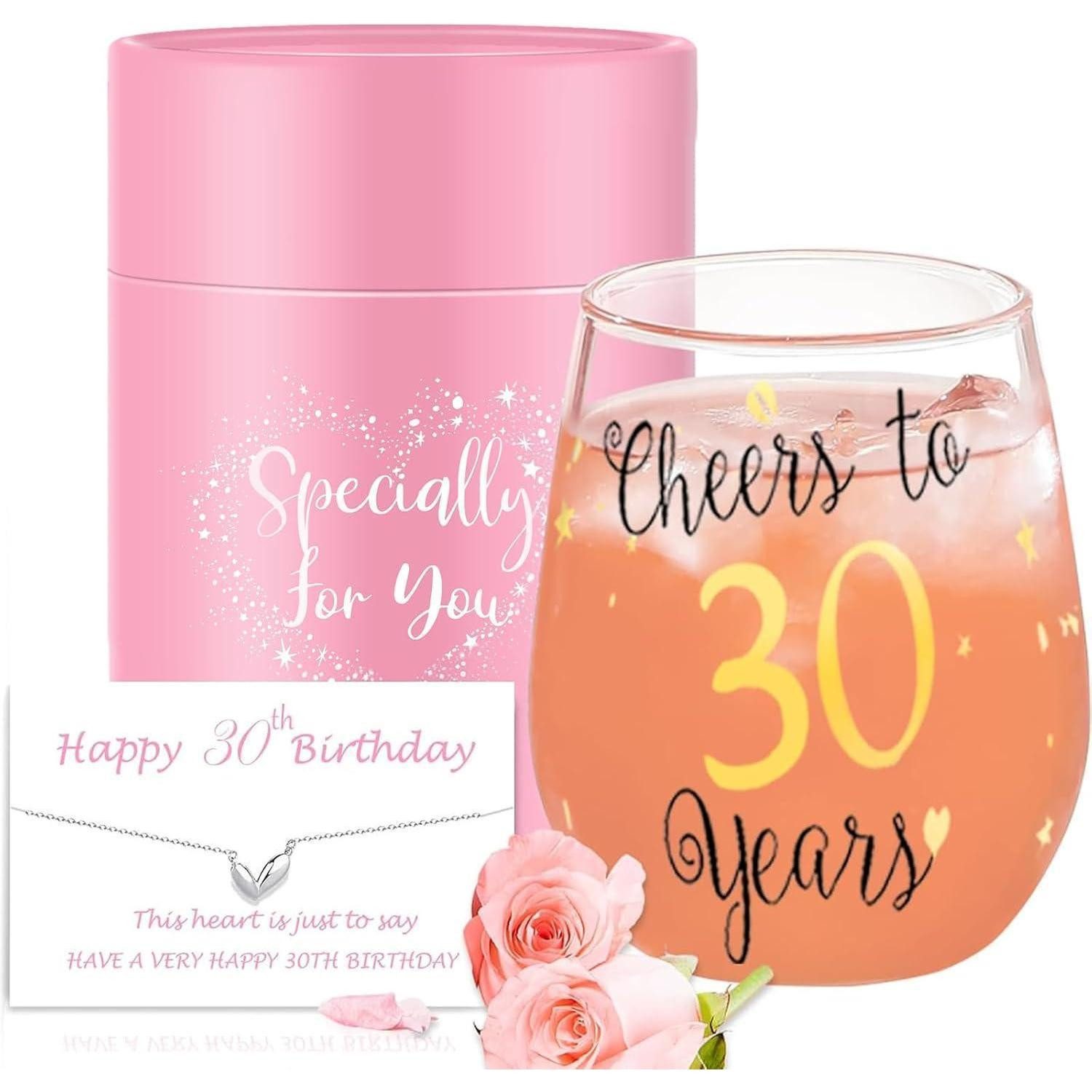LuxusKollektion Weinglas Weingläser stiellos Geschenk Geburtstag Hochzeit Cheers 30