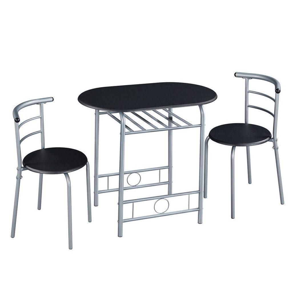 Yaheetech Esszimmer-Set Essgruppe mit 2 Stühlen, Esszimmergruppe 3-teilig günstig online kaufen
