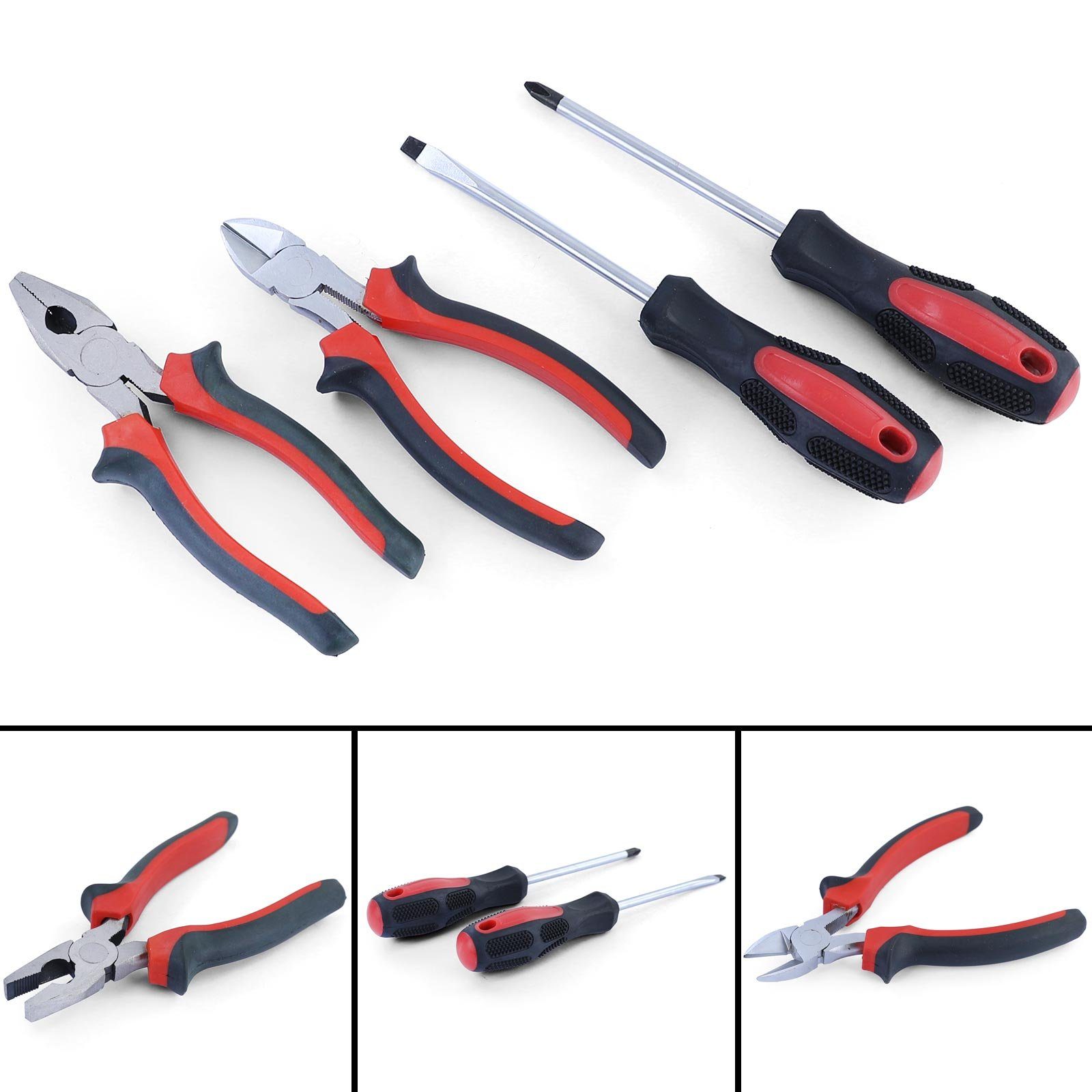 RAMROXX Werkzeugset Seitenschneider Kombizange Schraubendreher Kreuz Schlit günstig online kaufen