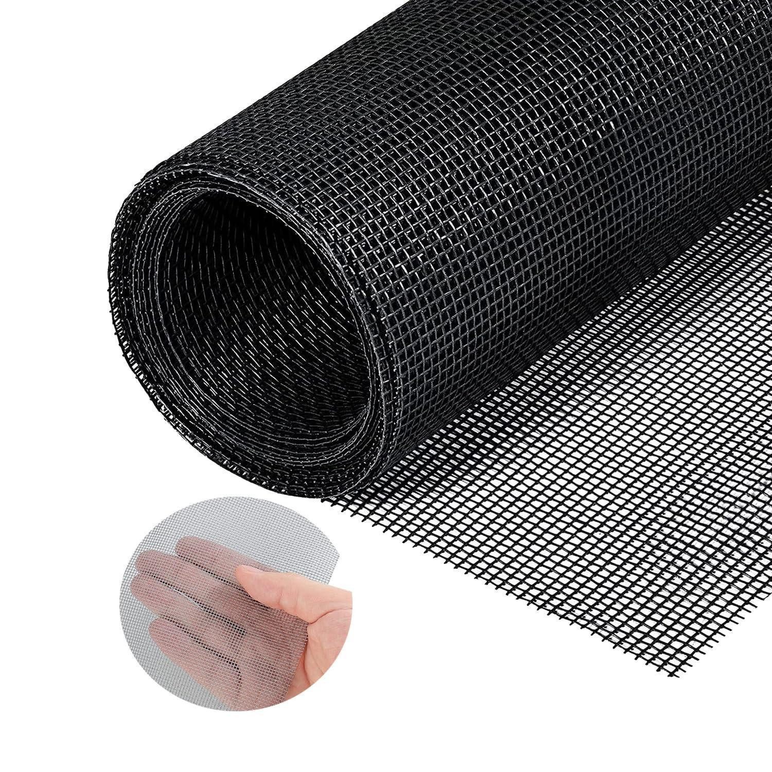LuxusKollektion Fliegengitter-Gewebe Fliegengitter Ersatznetz Fiberglas 120x250cm zuschneidbar Schwarz