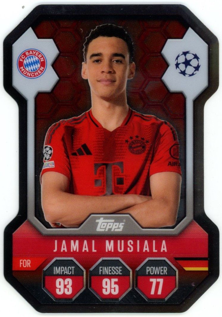 Topps Sammelkarte SH10 - Jamal Musiala - Chrome Shield - 2024/2025