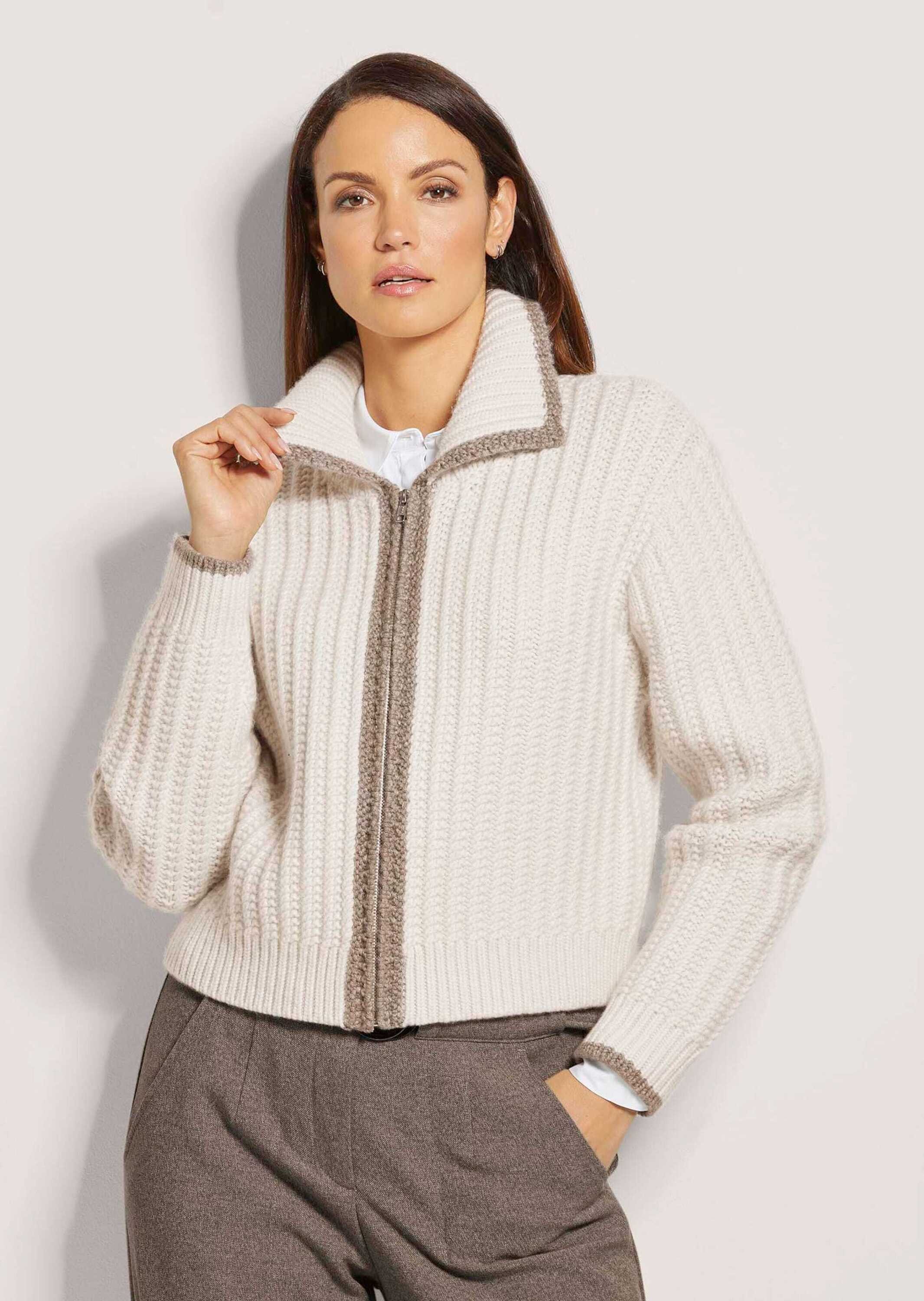 Strickjacke Strickjacke mit Reißverschluss