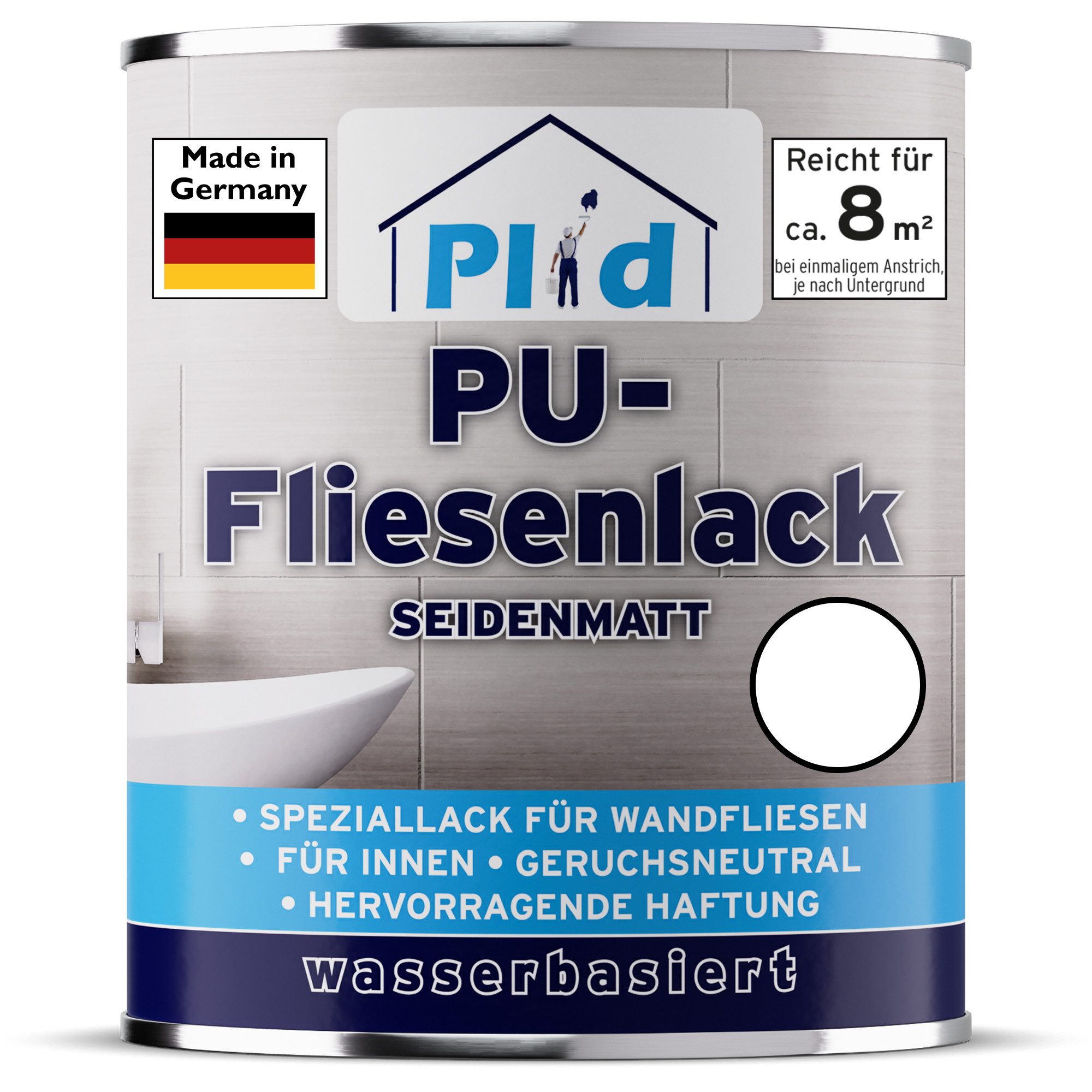 plid Fliesenlack Fliesenlack Fliesen Lack Fliesenfarbe Fliesen / Lackieren Bad Küche, schnelltrocknend, spritzwasserbeständig, verarbeitungsfertig
