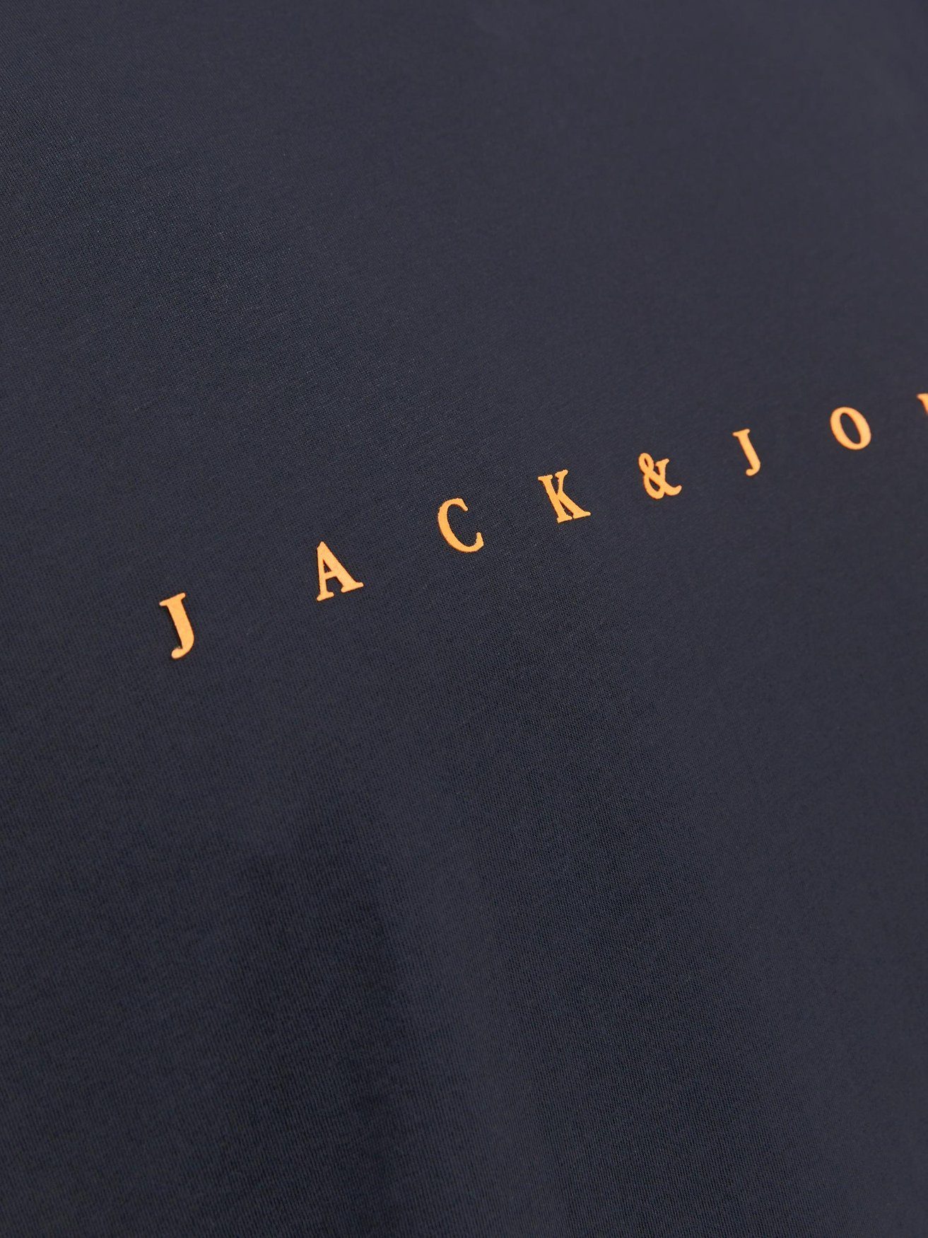 Jack & Jones T-Shirt Logo Size Plus JJESTAR in Dunkelblau Übergröße Kurzarm Shirt 6550 T-Shirt