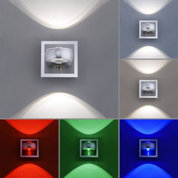 JUST LIGHT Smarte LED-Leuchte LED Wandlampe LOLAsmart - OPTI, Smart Home, CCT-Farbtemperaturregelung, RGB- Farbwechselfunktion, Dimmfunktion, Memoryfunktion, App steuerbar Fernbedienung RGB CCT Spot drehbar