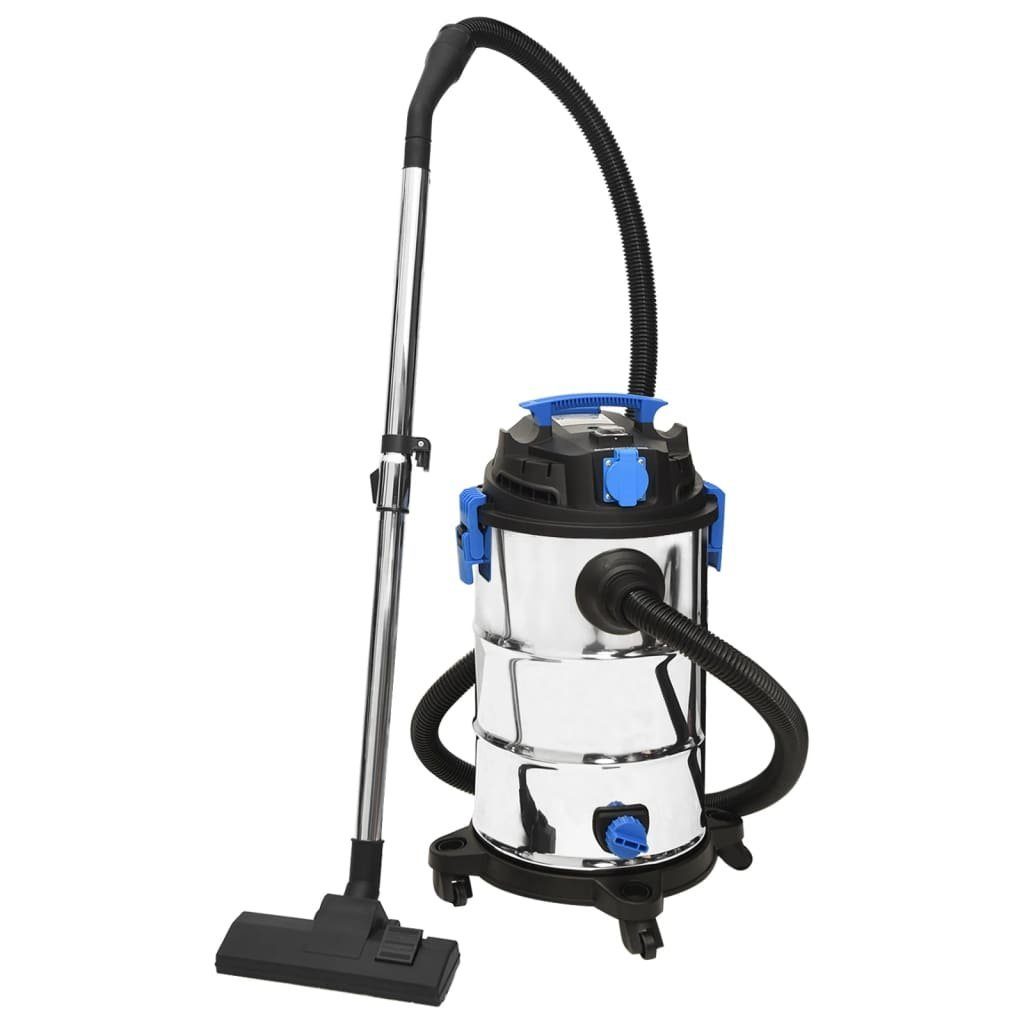vidaXL Bodenstaubsauger 30 L Nass- und Trockensauger 1200 W 30 L Silbern, 1200 W