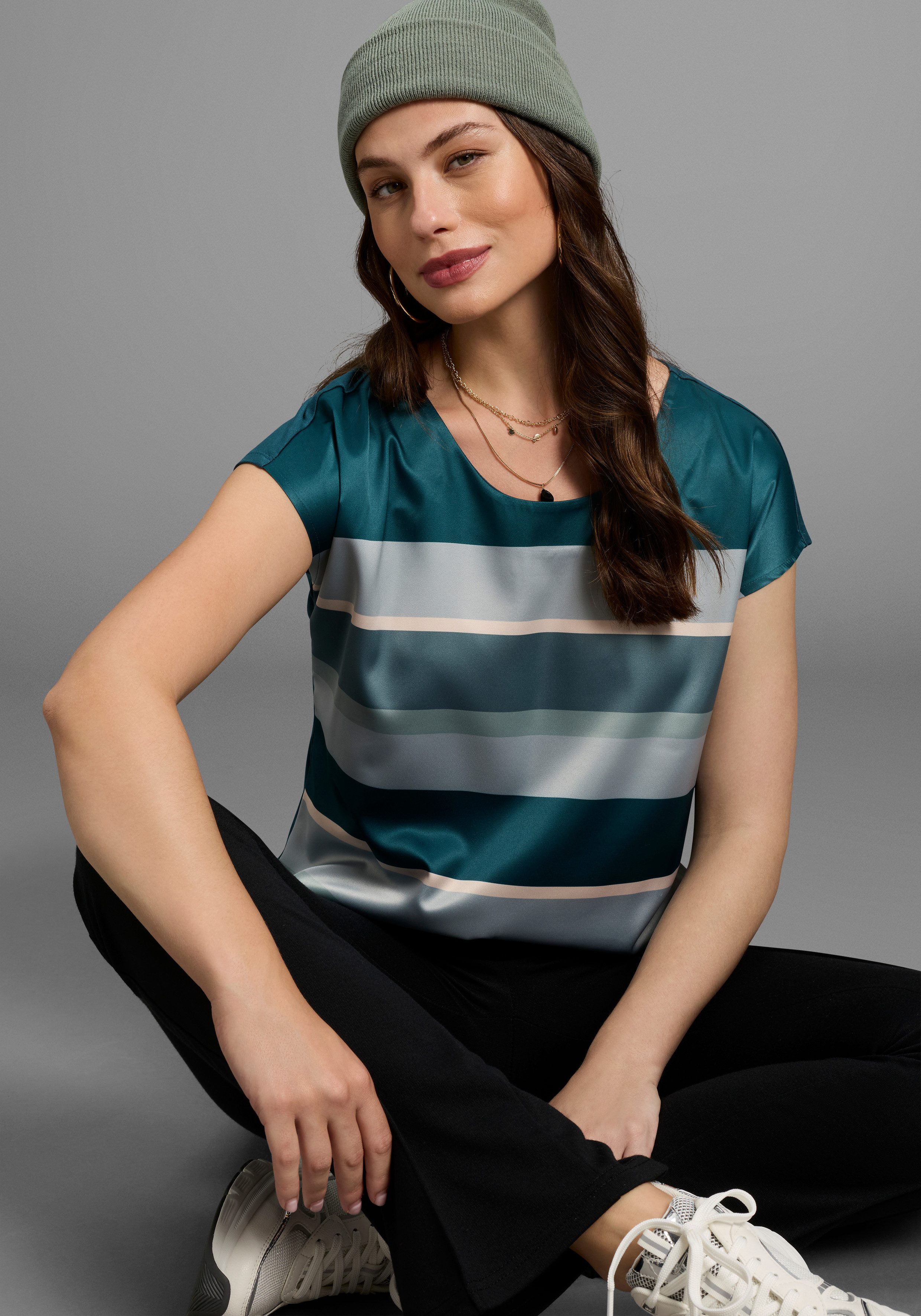 Laura Scott Shirtbluse in modischem Streifen-Design günstig online kaufen