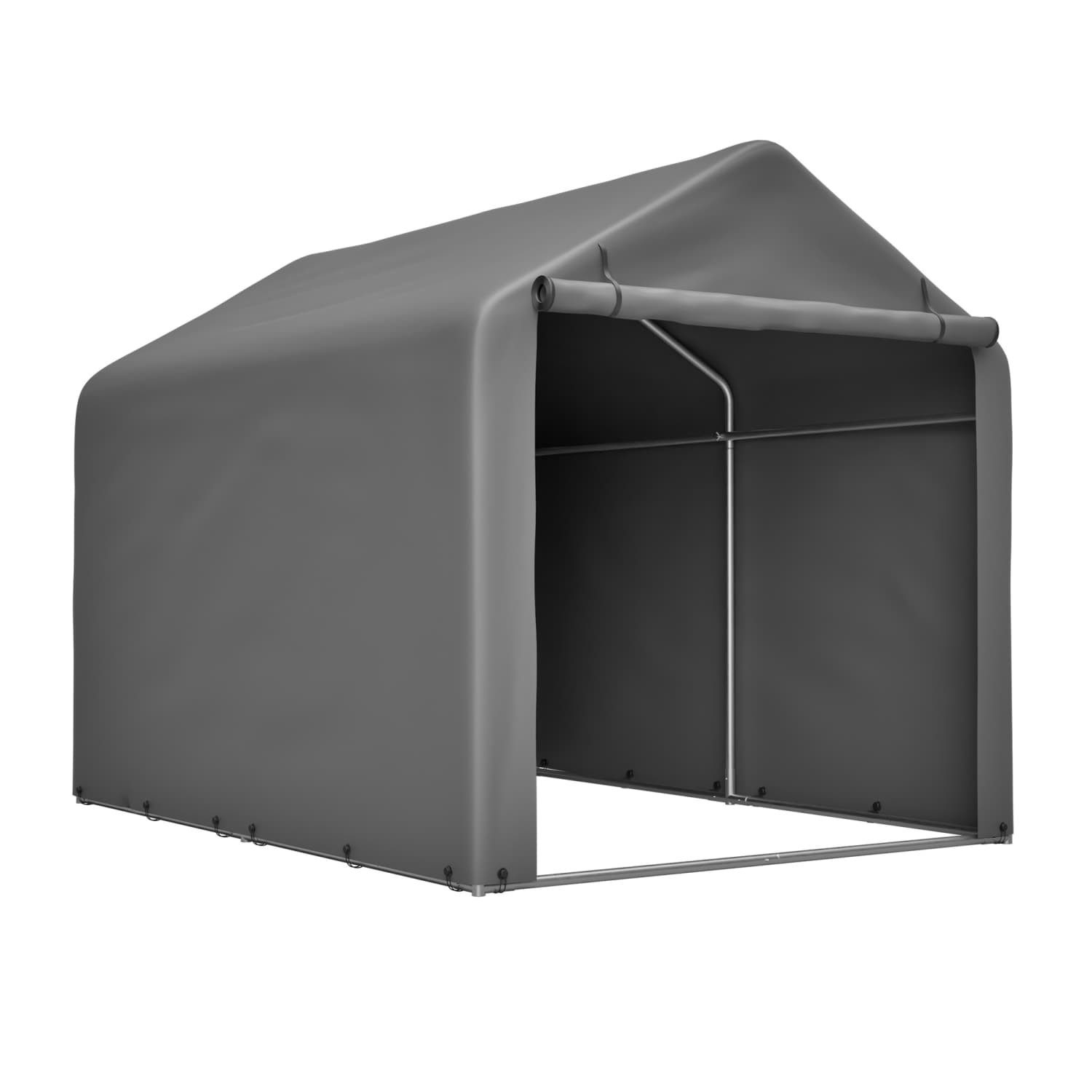 autolock Garage Fahrradgarage,160x220x165cm Gerätezelt mit Rolltor Wasserdichtes PE, wetterfester OutdoorSchuppen für Fahrrad,Gartengeräte,ideal für Garten
