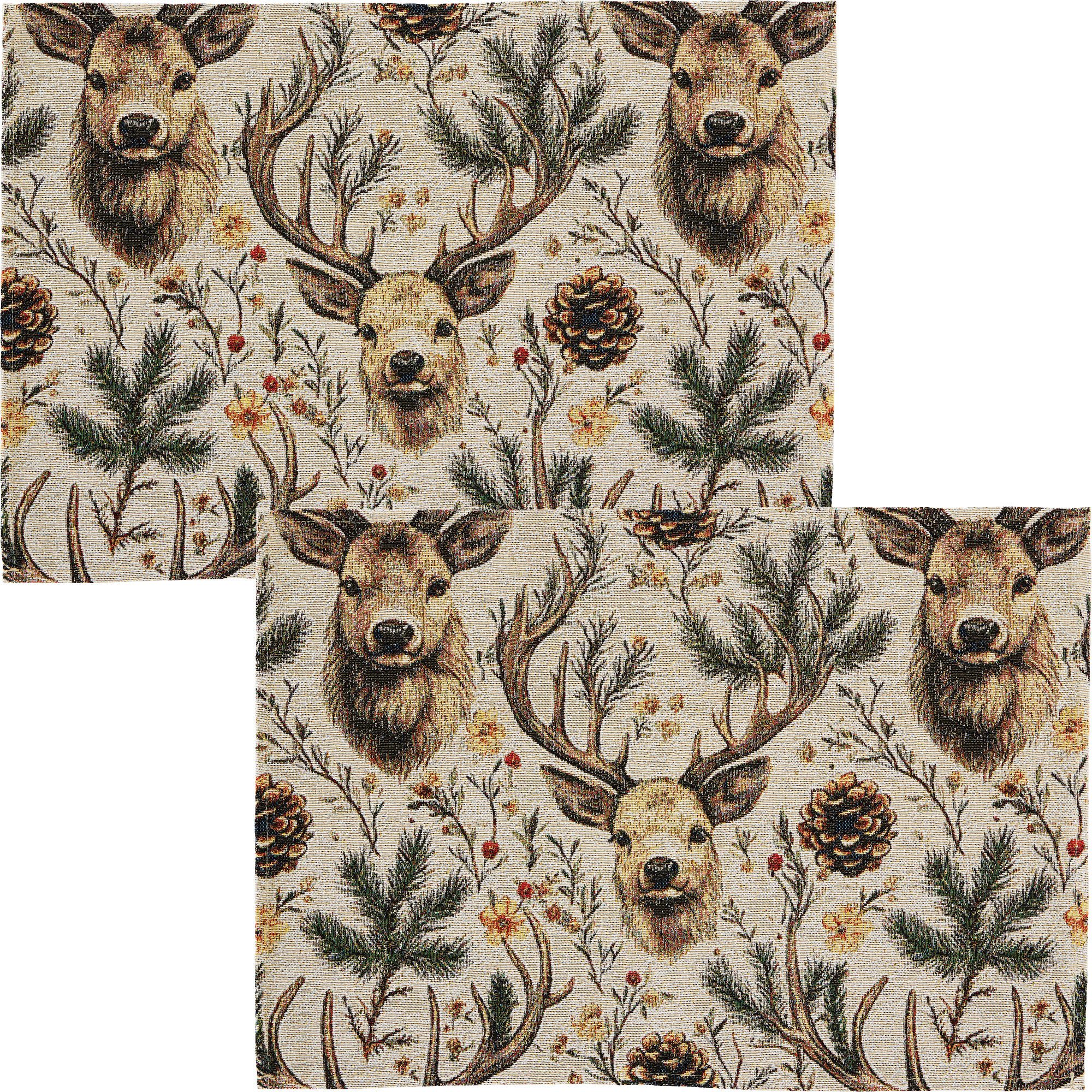 Erwin Müller Platzset Tischset "Hirsch" 2er-Pack, Gobelin Motiv günstig online kaufen