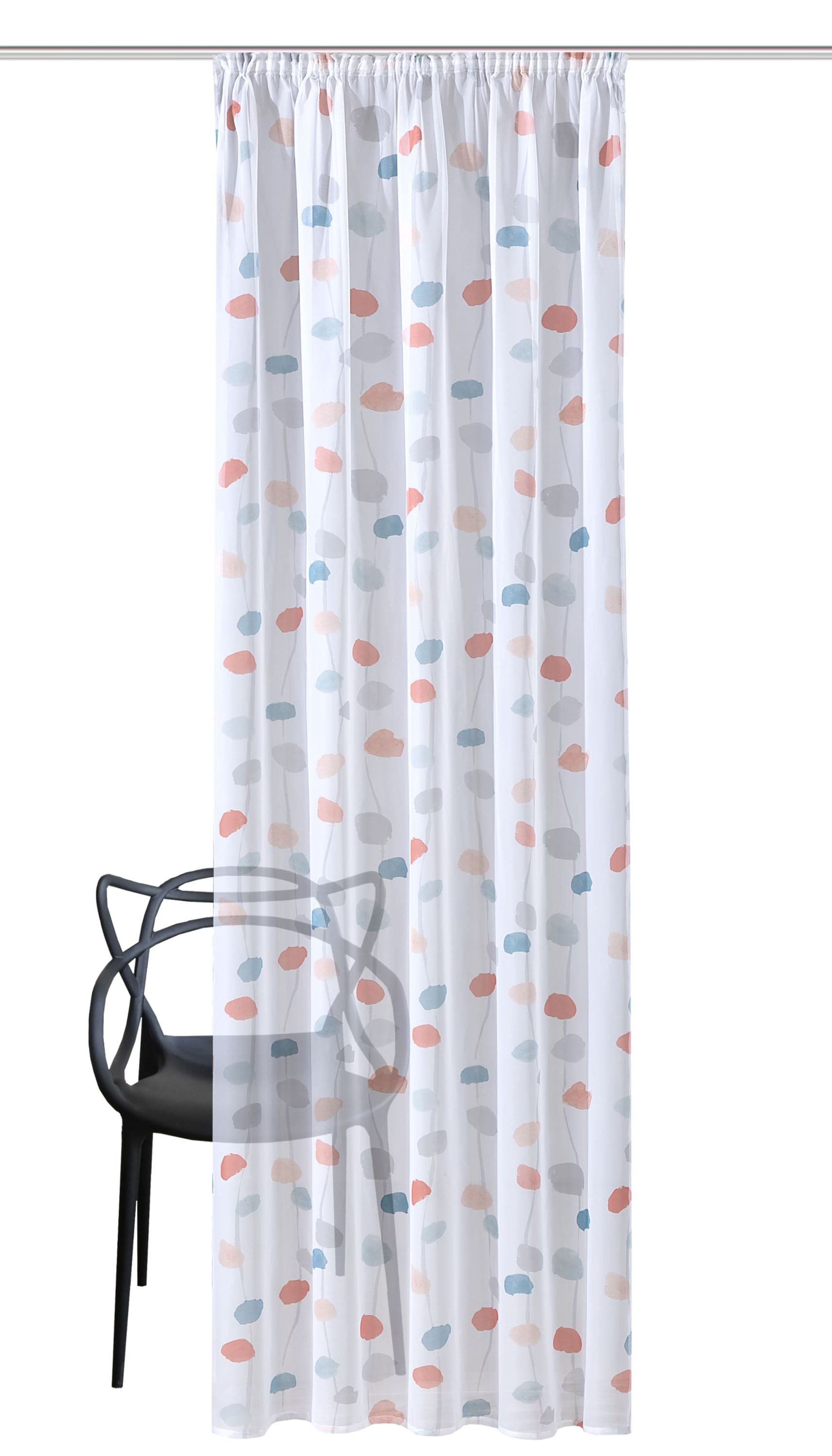 Vorhang EFFIE Schlaufenschal Voile-Vorhang Transparent mit Zugband Elegant