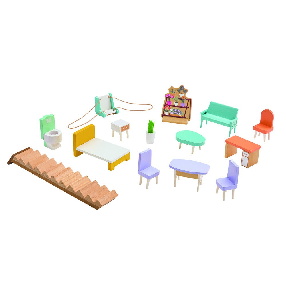 Besttoy Kuscheltier Holz Puppenhaus - 3-stöckig