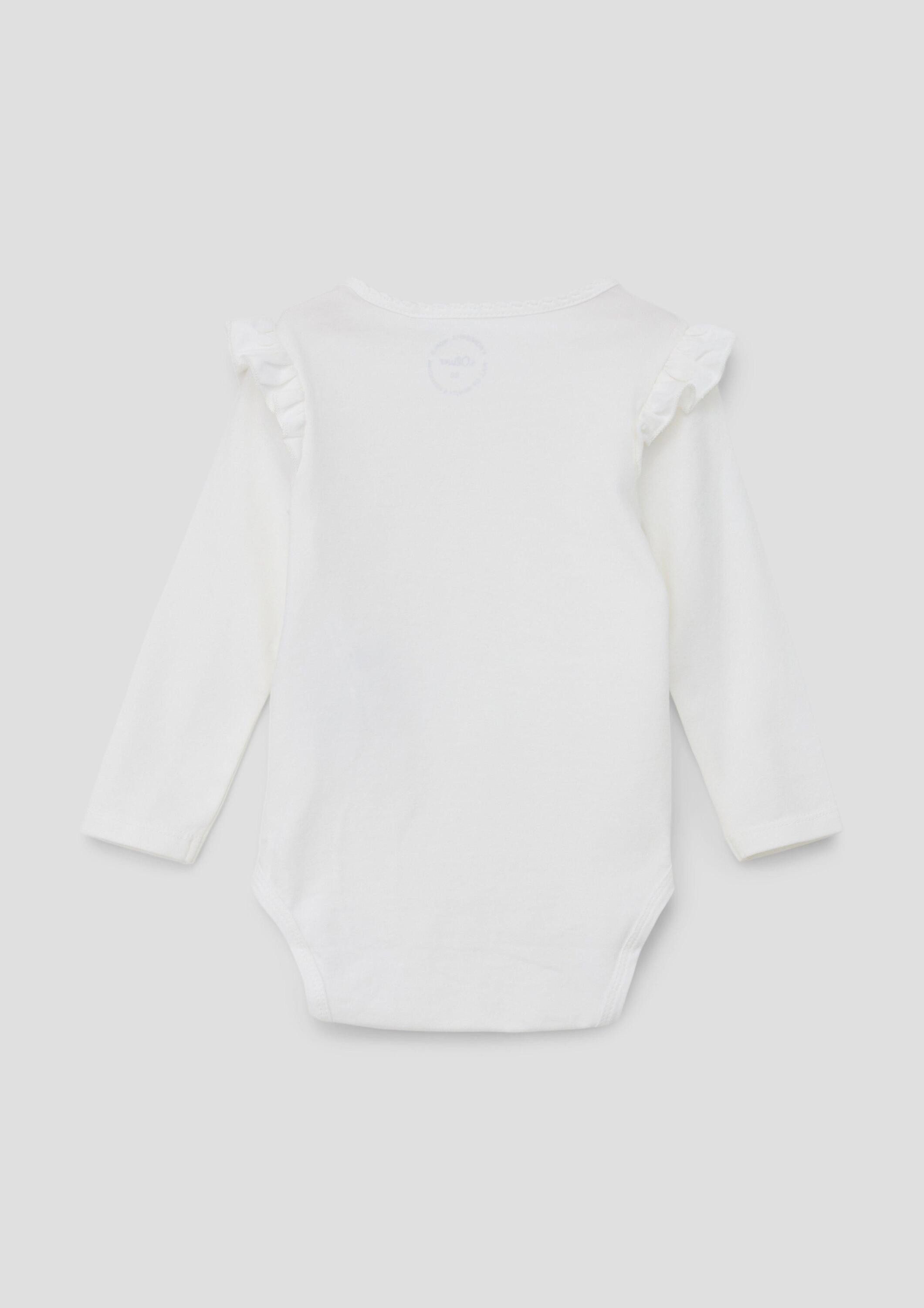 s.Oliver Shirtbody T-Shirt Body Blusenbody mit Chiffon-Rüschen