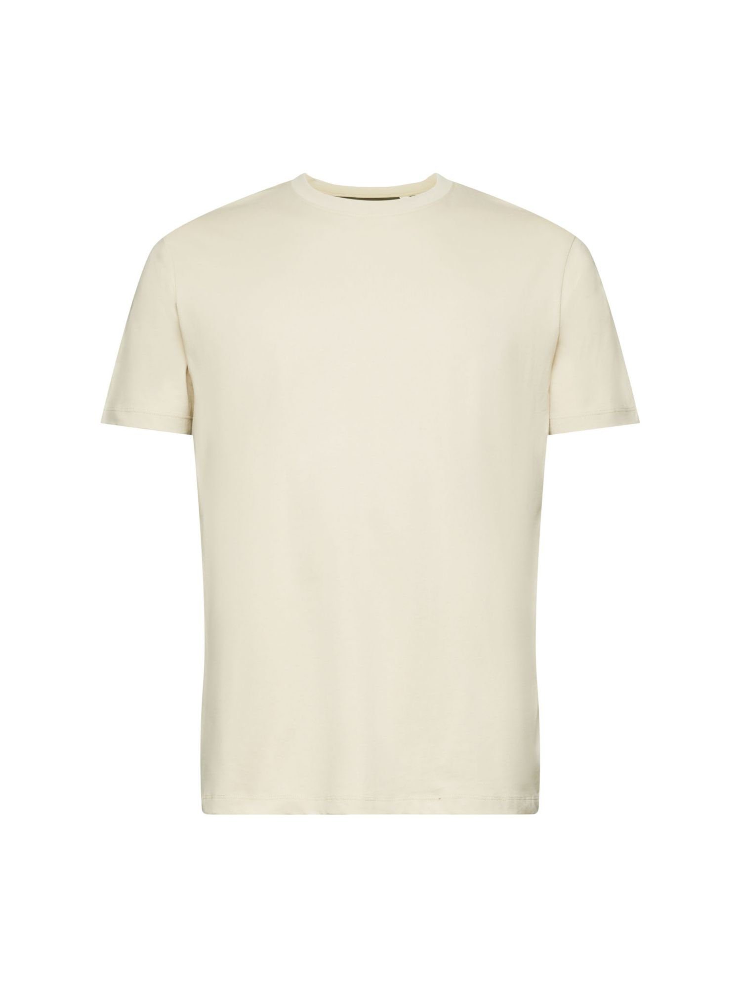 edc Baumwolle T-Shirt Zweifarbiges aus by (1-tlg) TAUPE LIGHT Esprit T-Shirt