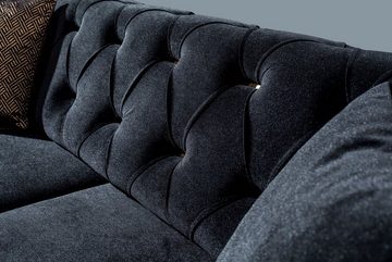 Villa Möbel Sofa Goldy, 1 Stk. 2-Sitzer, Quality Made in Turkey, pflegeleichter Mikrofasersamtstoff