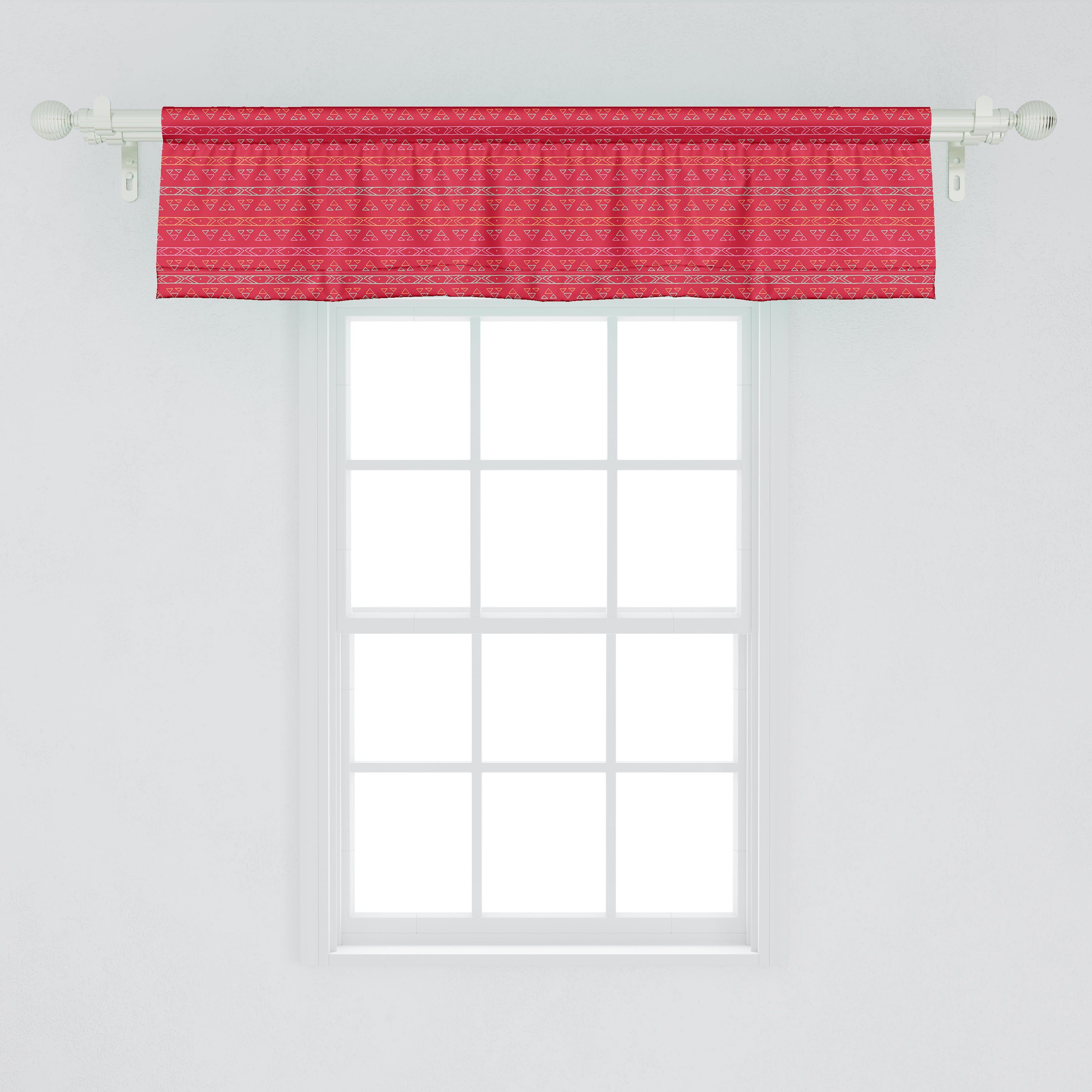 Küche Vorhang Microfaser Dekor für Volant Schlafzimmer mit Stangentasche, Scheibengardine Abakuhaus,