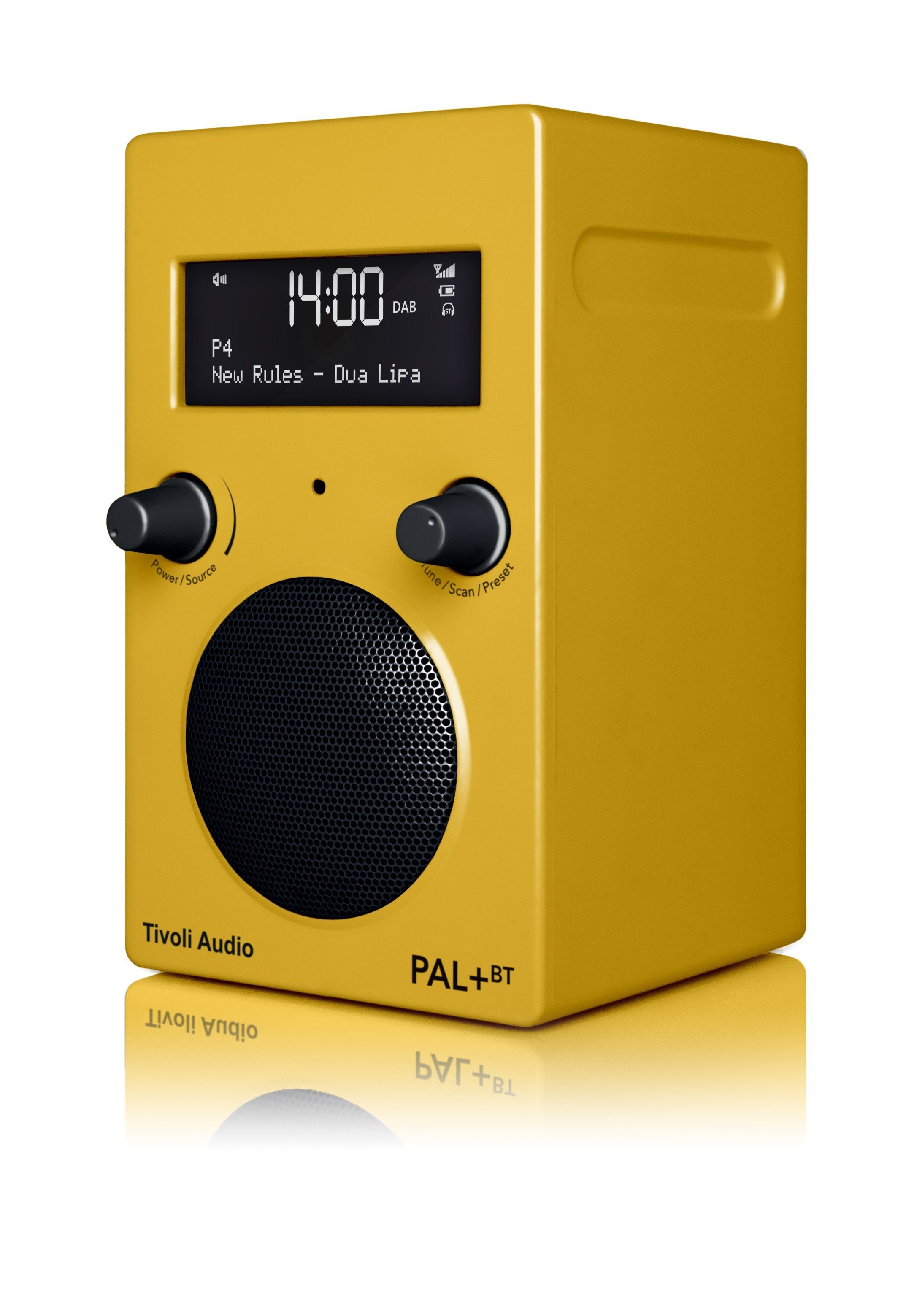 Digitalradio wasserabweisendes Gehäuse, PAL+ Audio (Digitalradio Gelb FM-Tuner, Küchen-Radio, BT tragbar, (DAB), (DAB) Bluetooth) Tivoli