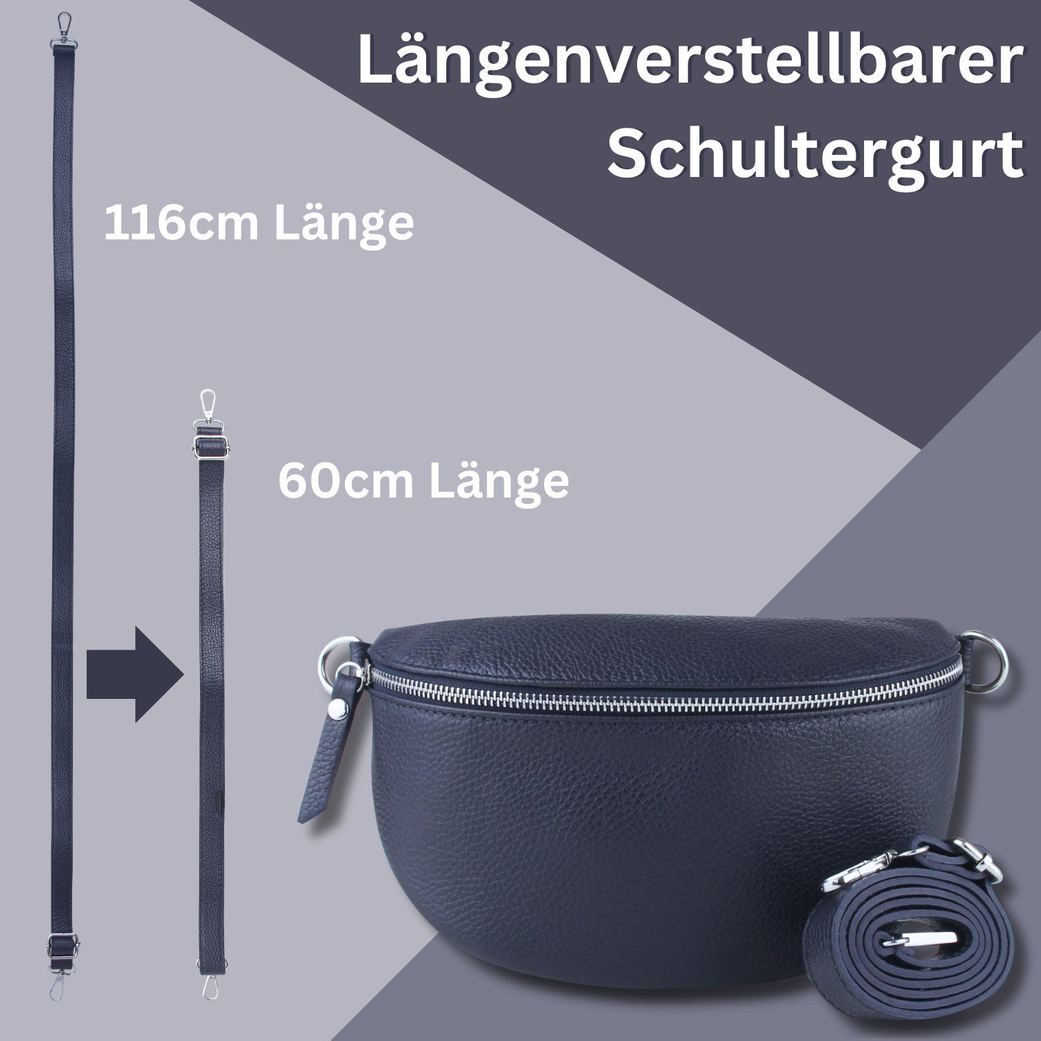 Fomax Umhängetasche Damen aus Echtleder, Made in Italy, Crossbody Schulter/ günstig online kaufen