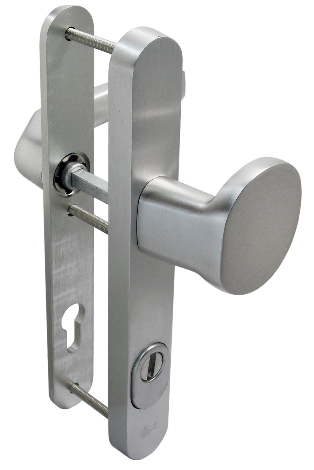 Häusler Onlinehandel GmbH Türbeschlag Schmalrahmen Schutzbeschlag SRG 9849 Kn-Dr 92mm ES2 mit ZA, mitgelieferte Aufschiebhülse bei 10 mm Vierkant-Schlösser verwendbar