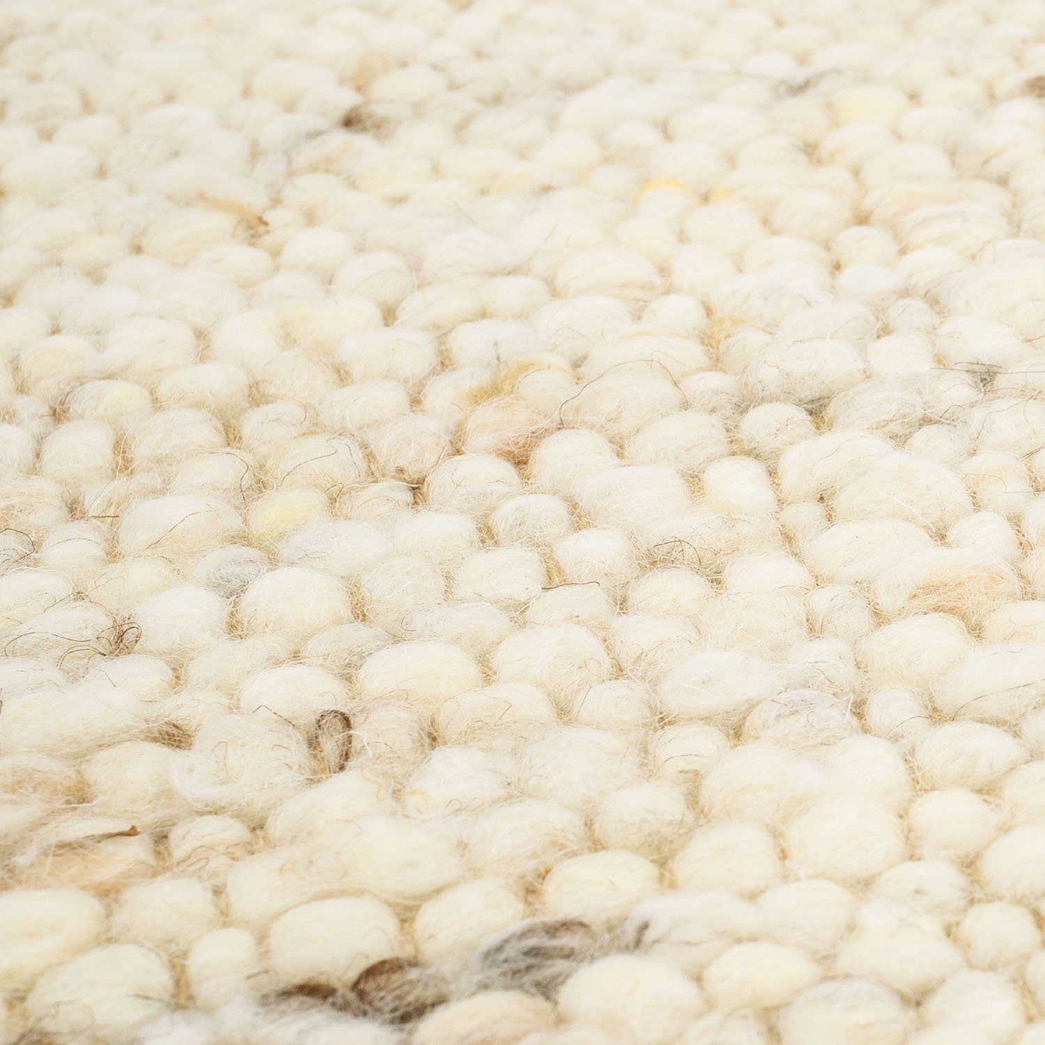 TaraCarpet Wollteppich TaraCarpet Handwebteppich Oslo, rechteckig, Höhe: 10 mm, Schurwolle Handgewebt natur meliert Wohnzimmer Schlafzimmer 070x130 cm