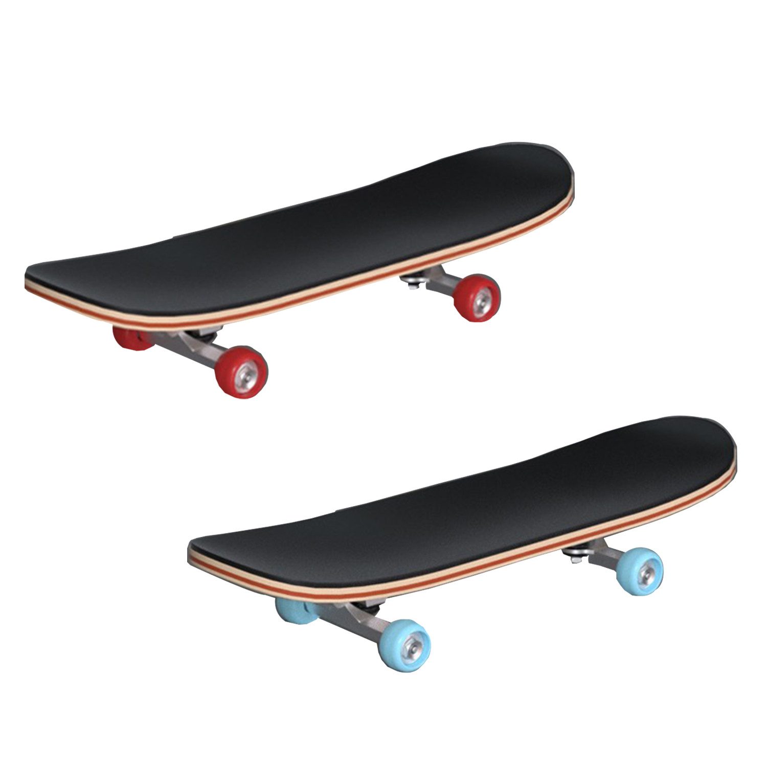 Miniskateboard Finger-Skateboard Fingerboard Rot und blau