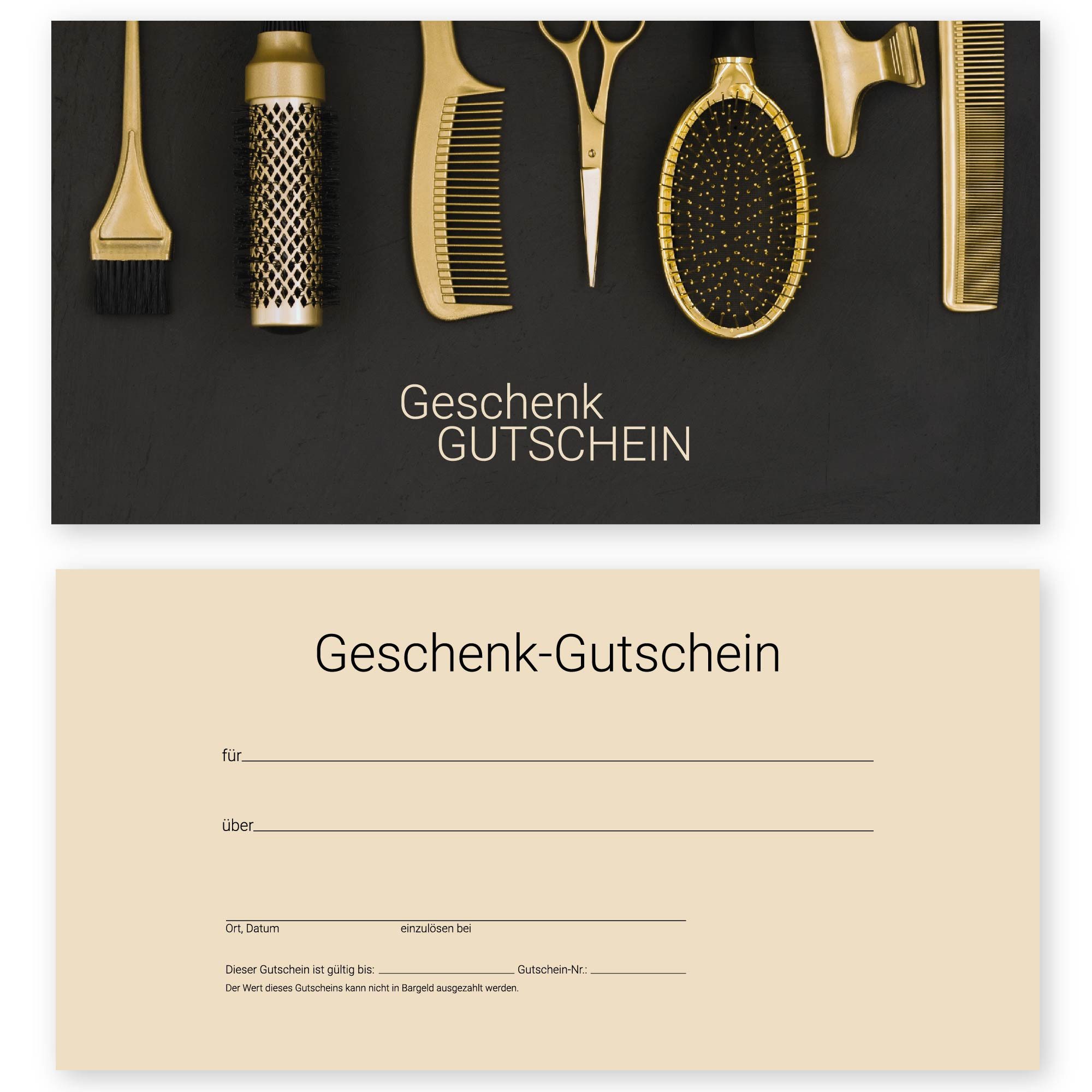 cosmeticPlus Geschenkkarte 50 Gutscheinkarten für Frisöre, Barber und Styling zum Verkaufen