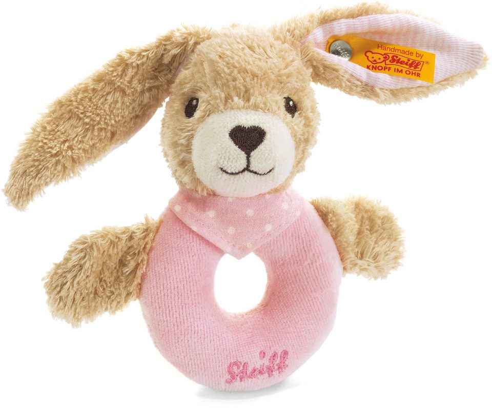 Image of Steiff Greifling »Hoppel Hase rosa« (1-tlg)
