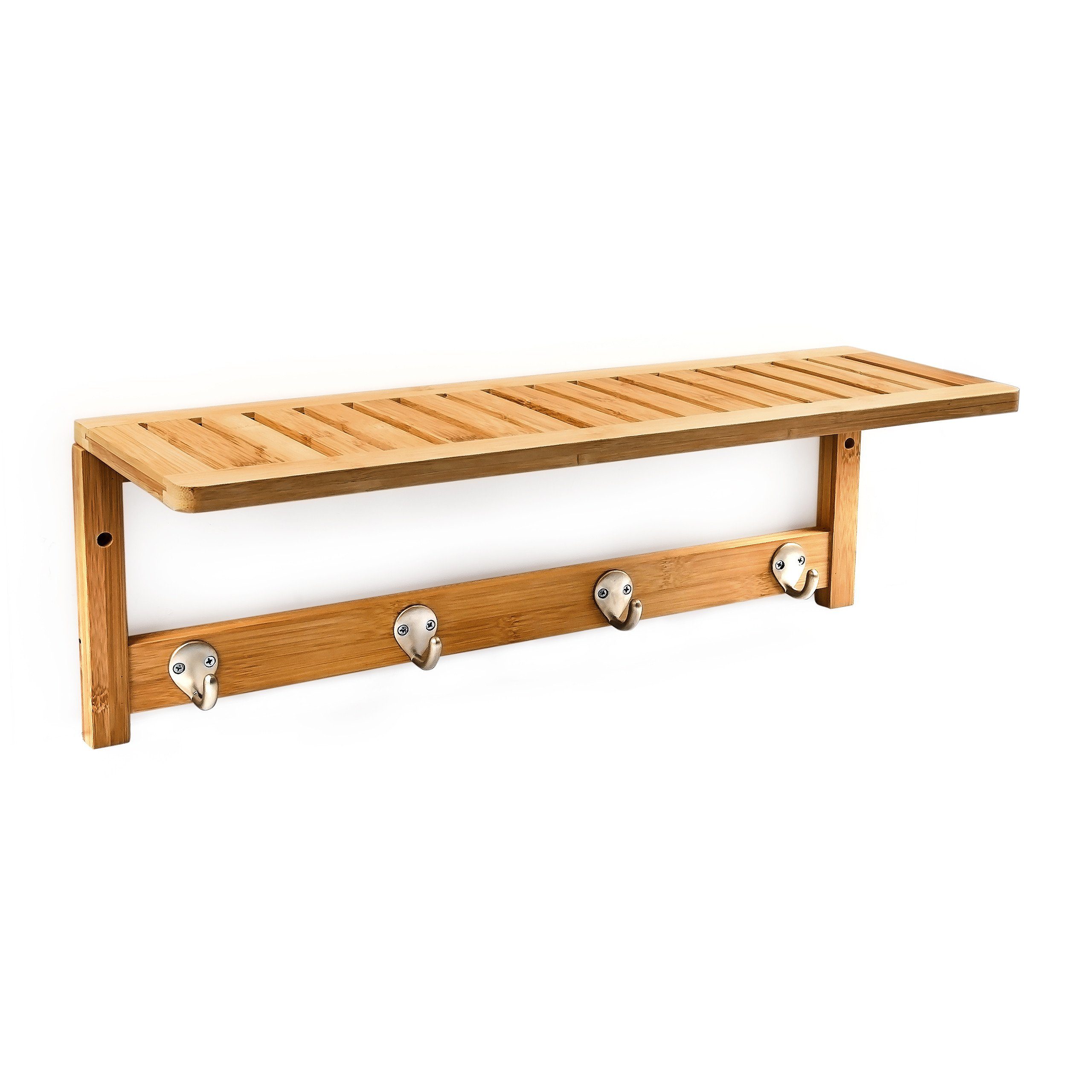 relaxdays Wandgarderobe Wandregal mit Hakenleiste günstig online kaufen