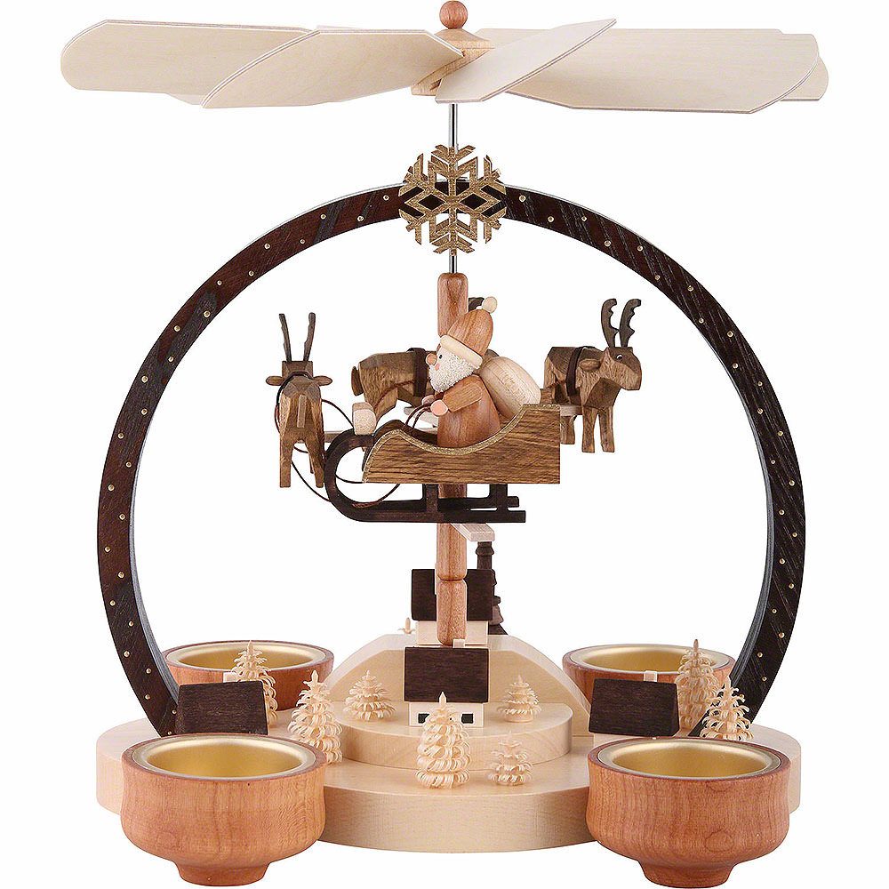 Volkskunst Neuber Weihnachtspyramide 2-stöckige Pyramide Weihnachtszauber (25cm) von Knuth Neuber
