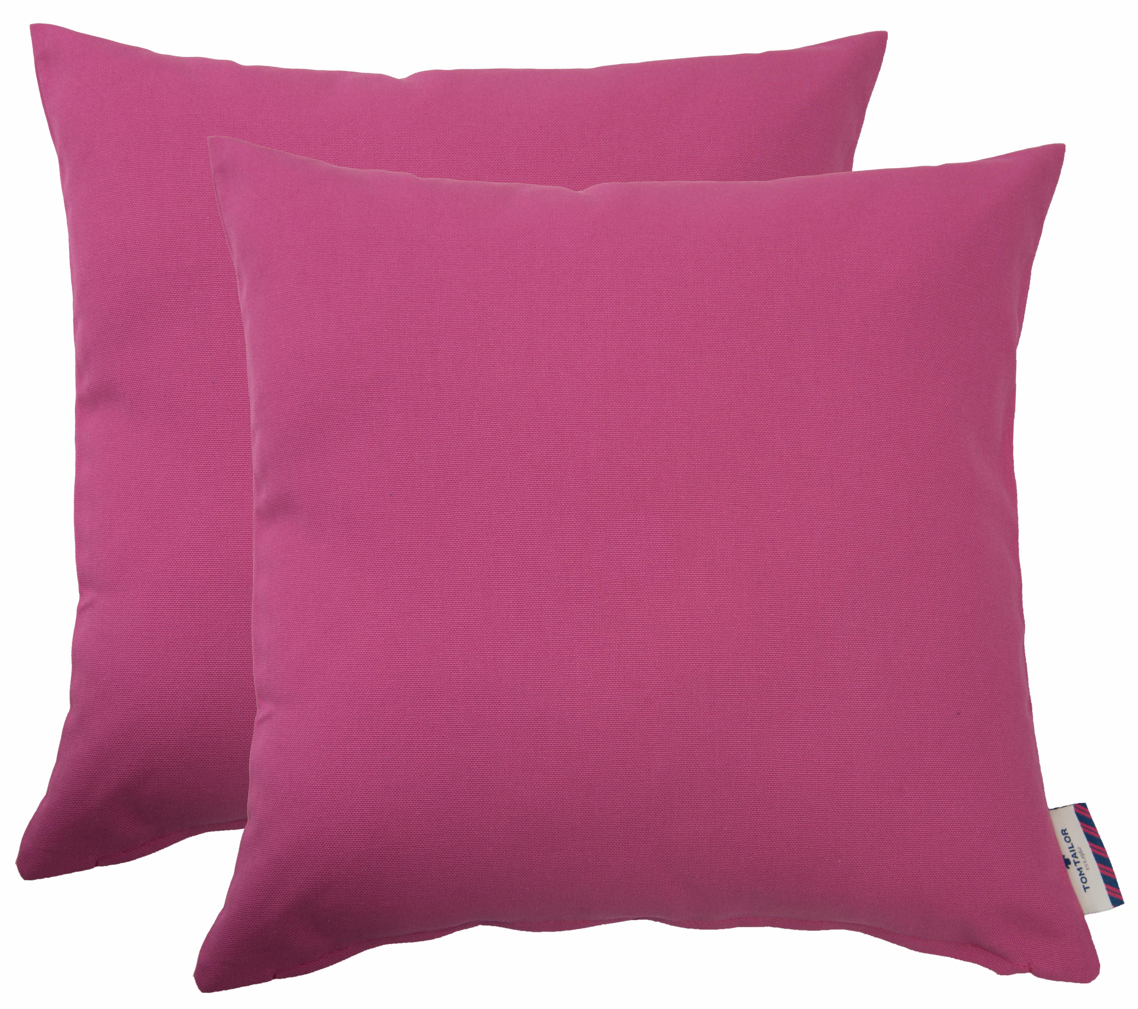 FloralGrace Rosa Dekokissen 45x45cm - 2er Set Plüsch Kissenhüllen