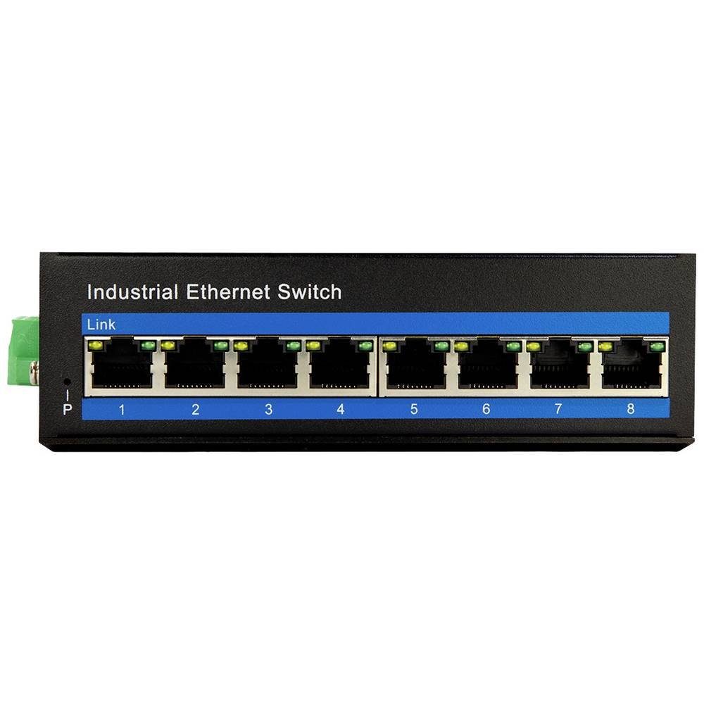 LogiLink Industrie Fast Ethernet PoE-Switch, 8-Port, Netzwerk-Switch