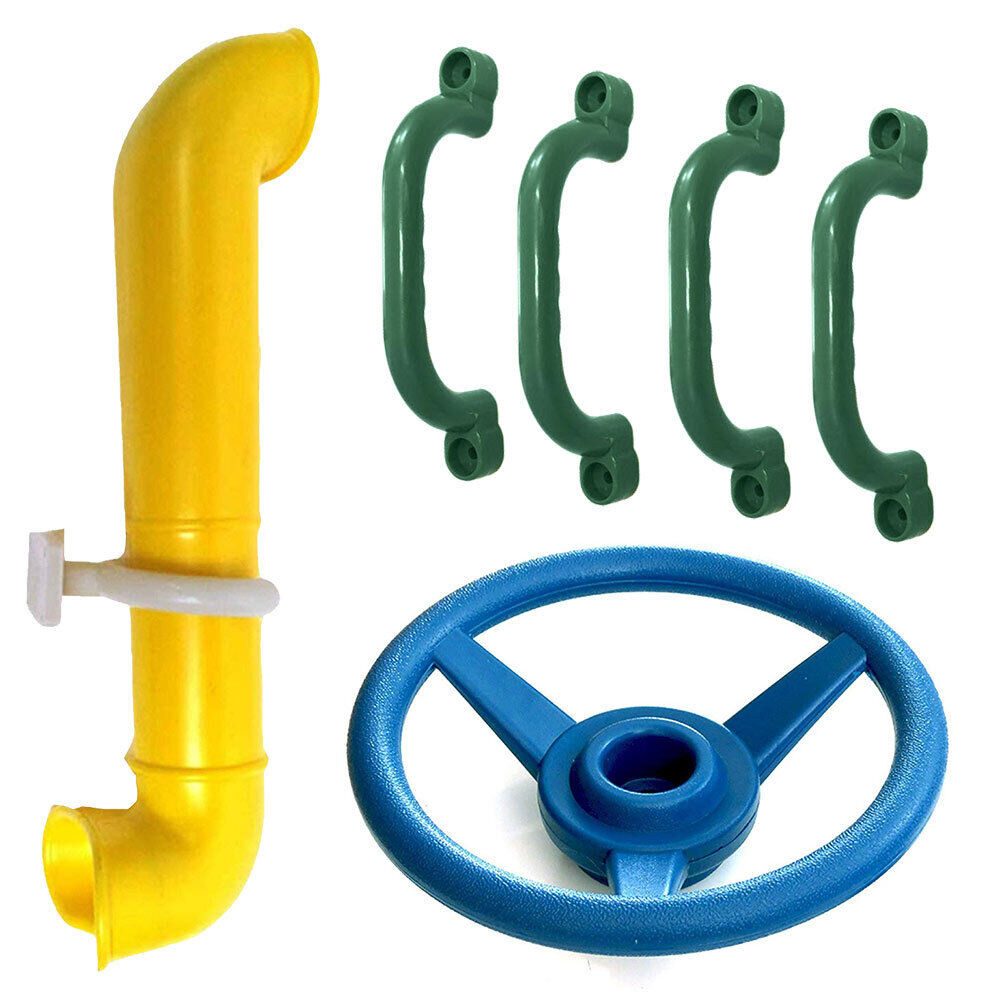 Spielturm-Spielzeugset Zubehör für Spielturm Set mit Lenkrad Periskop und 4x Handgriff