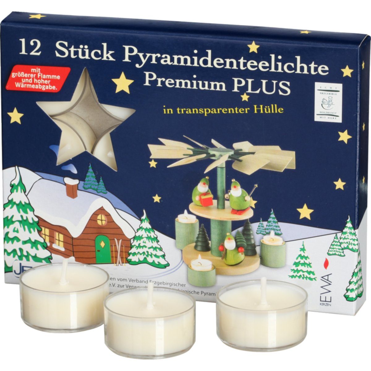 Seiffener Volkskunst Teelicht Pyramiden Teelichter Premium Plus günstig online kaufen