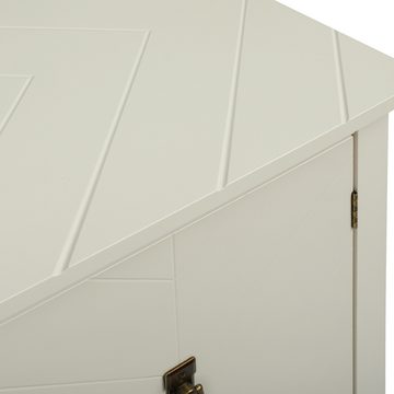 IDEASY Seitenschrank Aufbewahrungsschrank, Sideboard, 80*40*80 cm, verstellbare Regale, für Eingang, Wohnzimmer, Esszimmer, Schlafzimmer