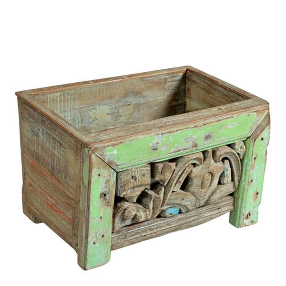 Luxury-Park-Direct Kommode Pflanztrog Pflanzen Topf Holz Indien Luxury Park