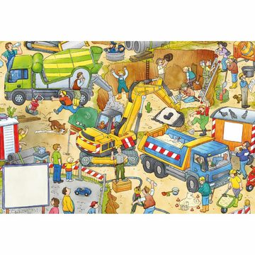 Schmidt Spiele Puzzle Wo ist das blaue Auto? 3 x 24 Teile, Puzzleteile